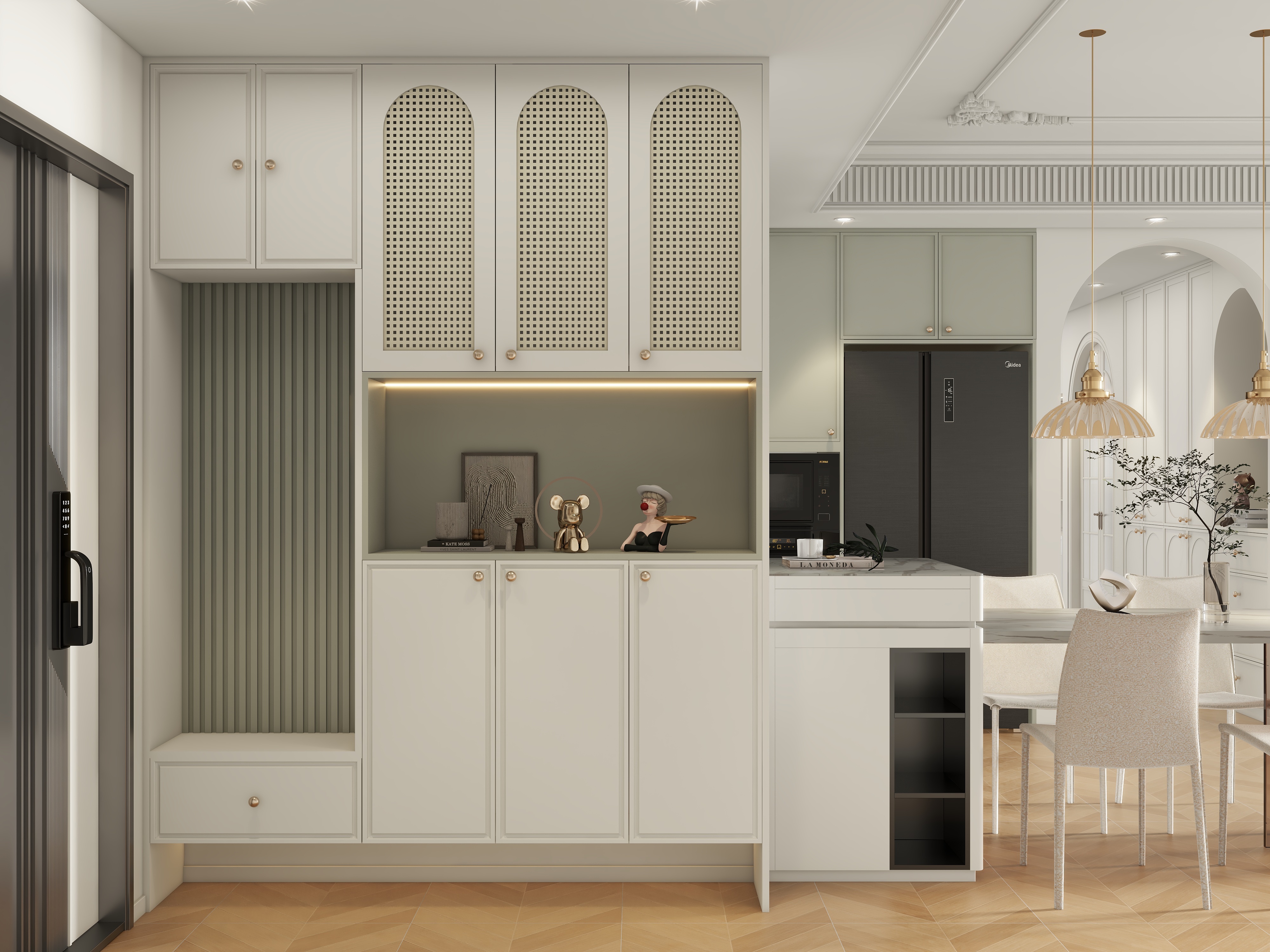 设计师珂源-武汉二十四城美式129㎡3室装修效果图