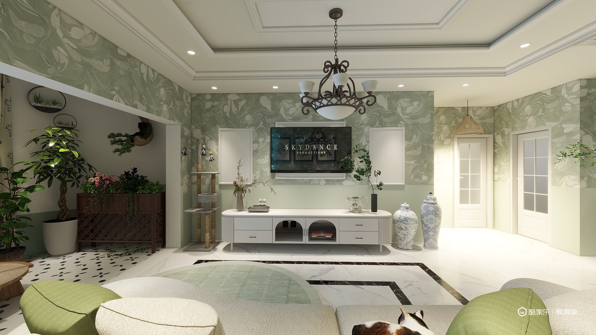 廖雪菲-保利东湾88㎡2室装修效果图