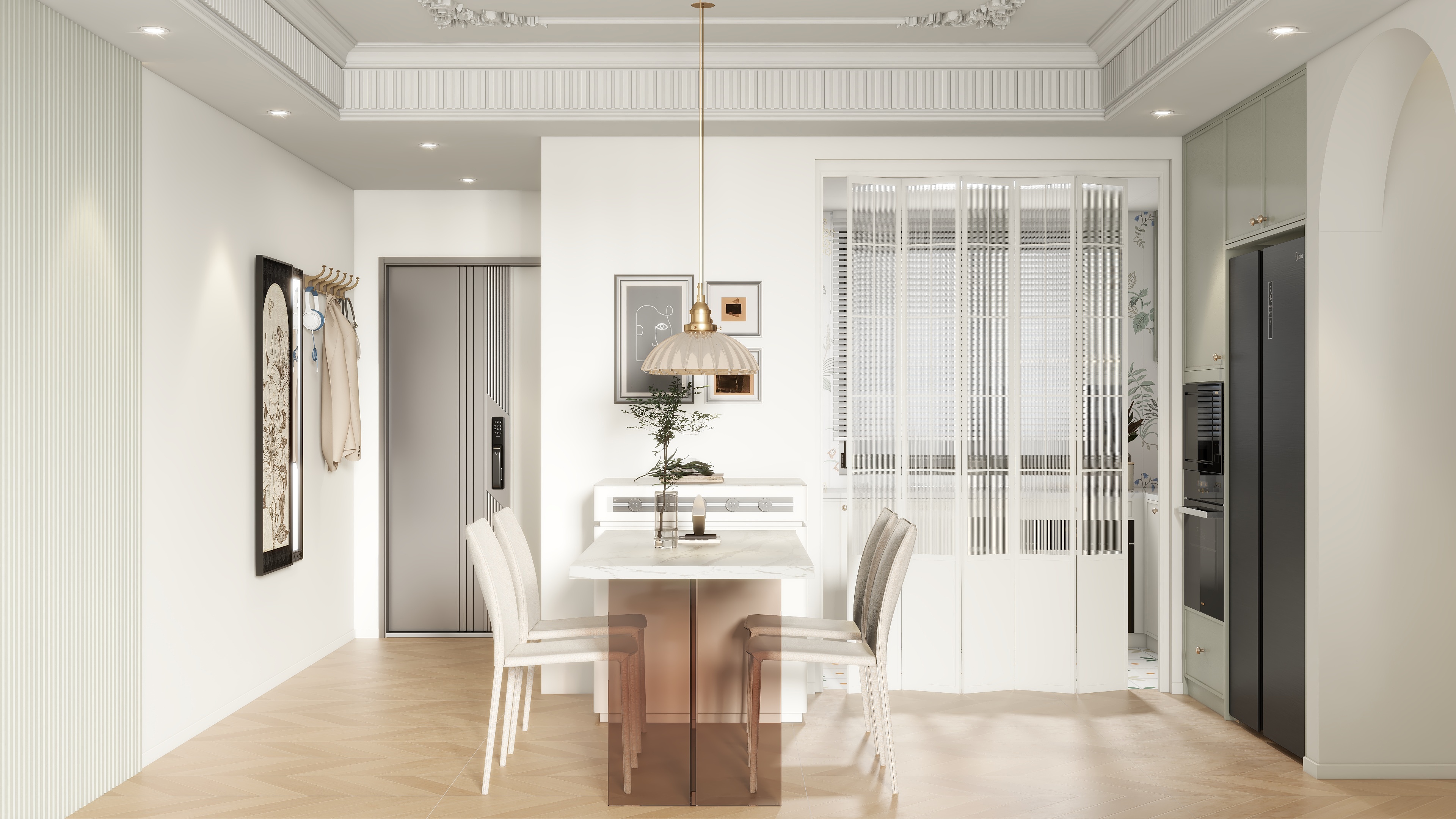 设计师珂源-武汉二十四城美式129㎡3室装修效果图