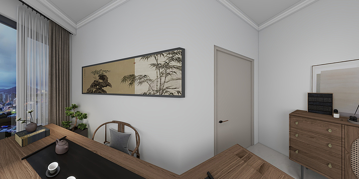 乔奕-麒麟华府8-1205-现代黑白灰-副本-装修设计方案