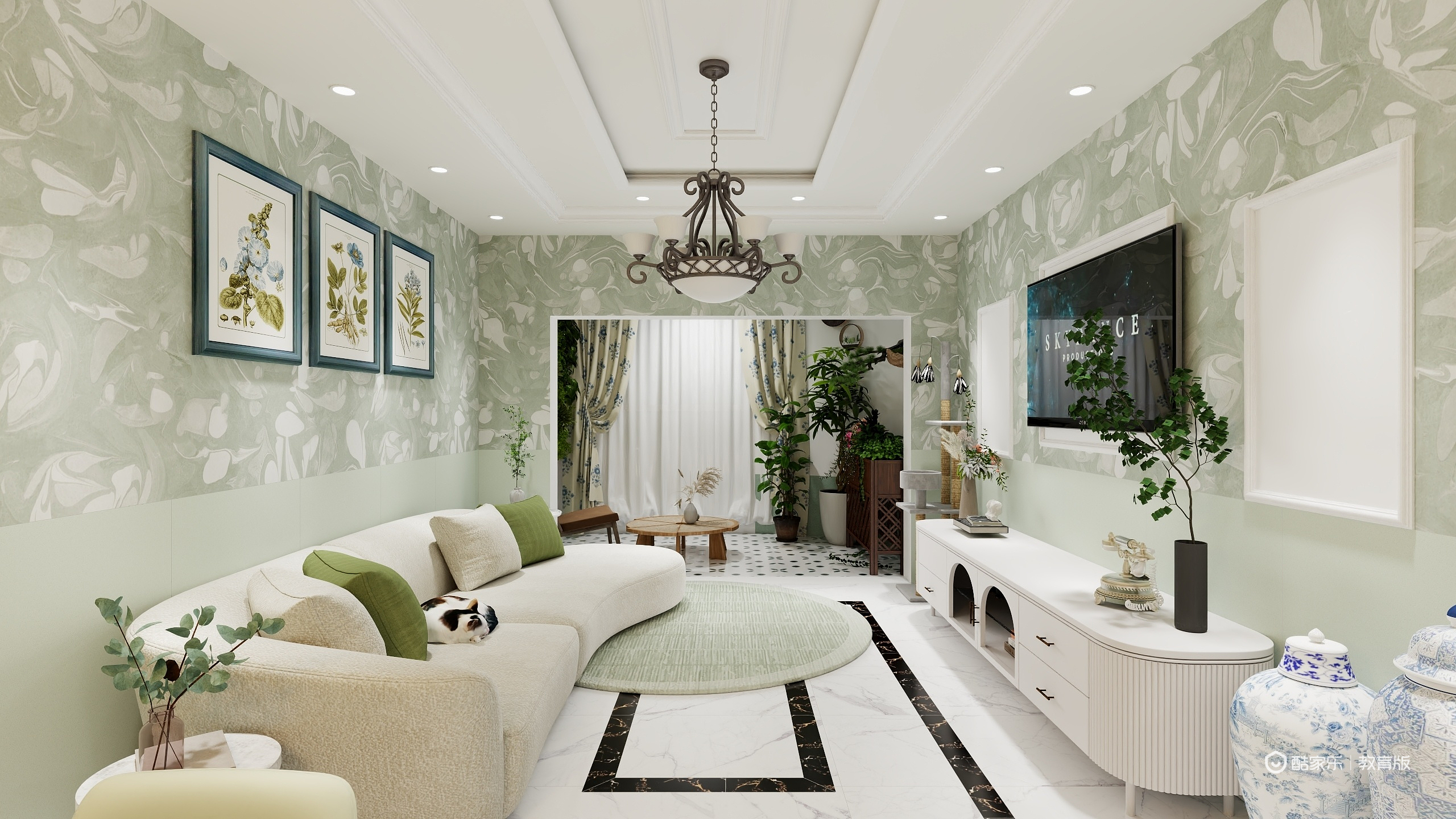 廖雪菲-保利东湾88㎡2室-装修设计方案