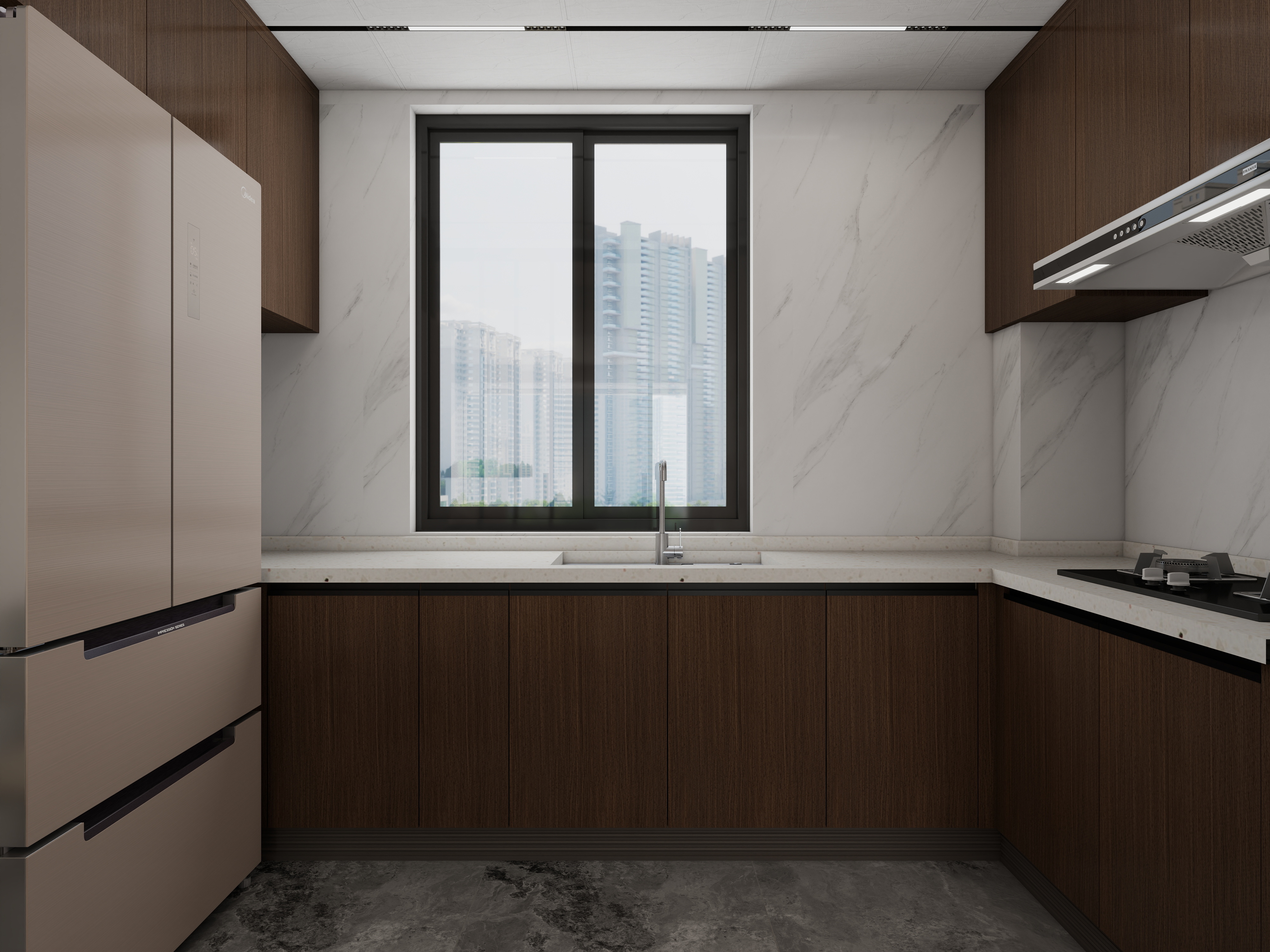 设计师石宏月-碧桂园105户型3室2厅1厨1卫新中式装修效果图