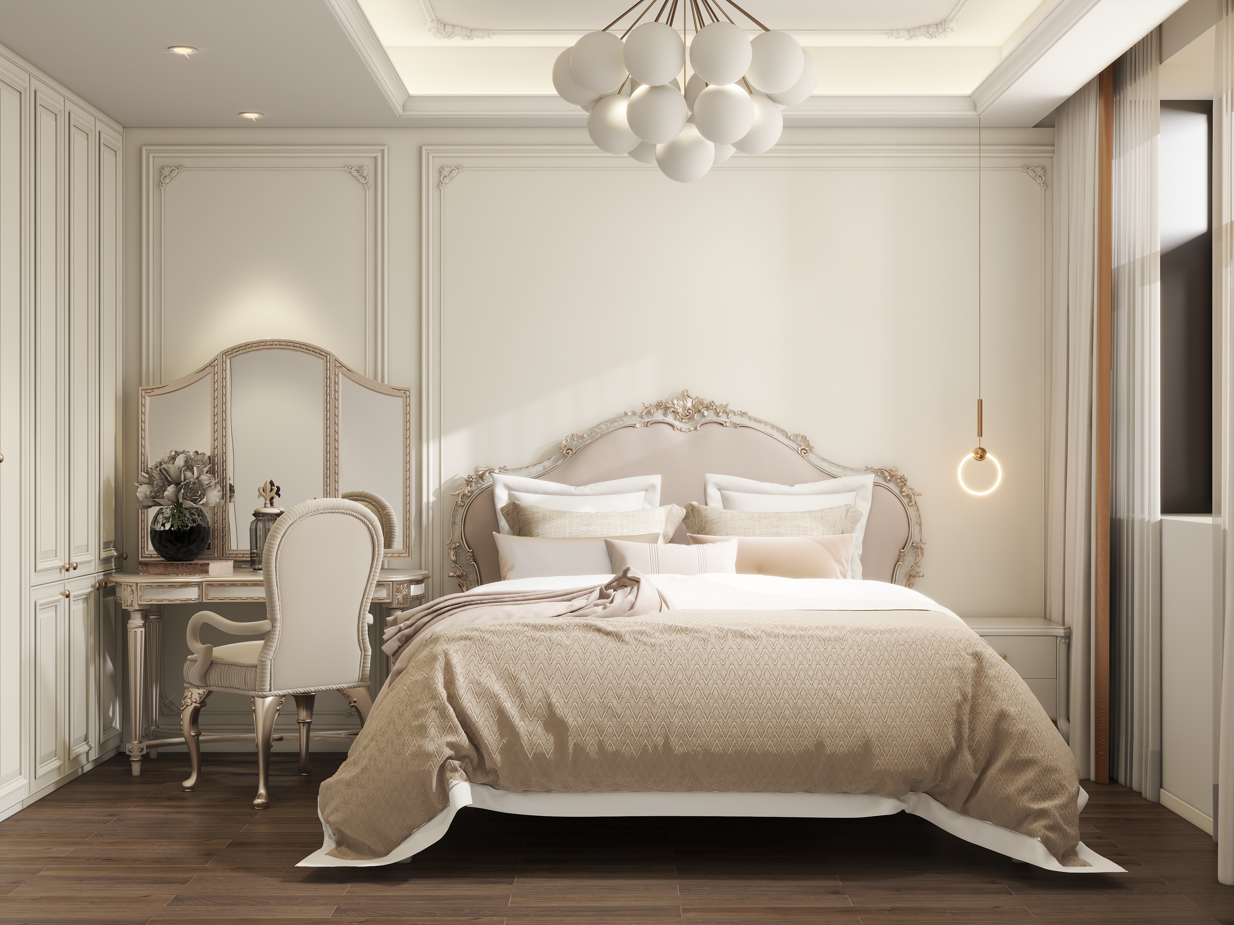 设计师珂源-碧水家园现代简约136㎡1室装修效果图