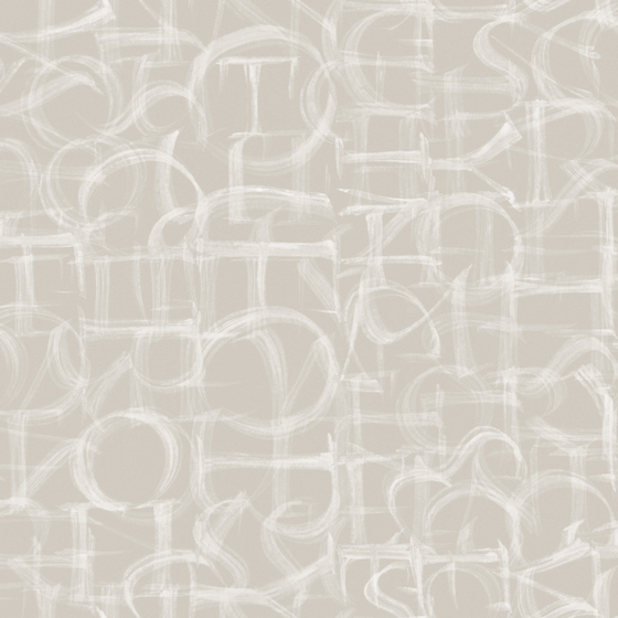 Modern 1000x1000 Light Brown Geometric Wallpaper in White
