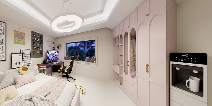 鲁莱州市任-御龙居26-2-1302奶油141㎡3室-装修设计方案