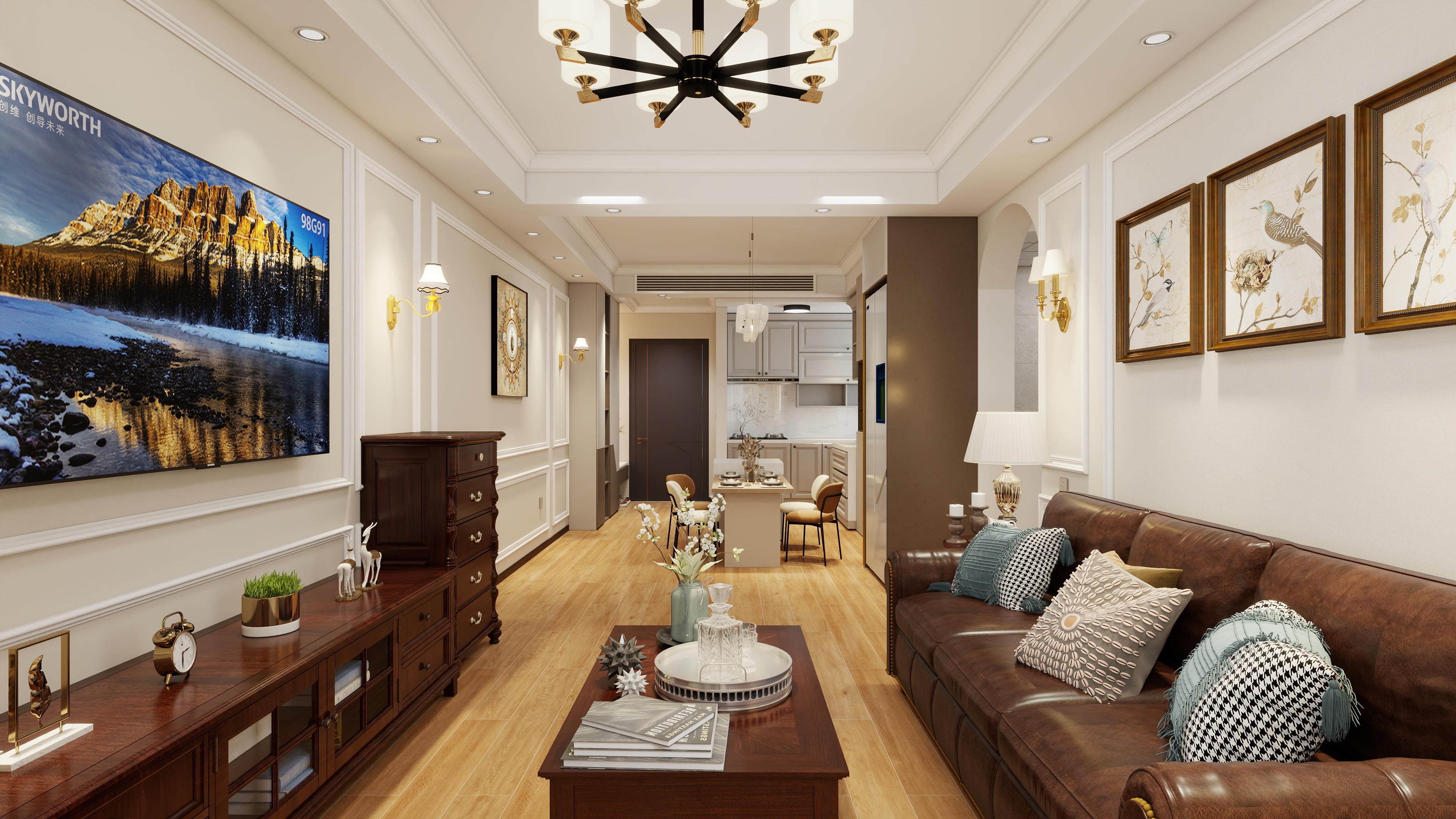 张皓宇-品盛公馆110㎡1室-装修设计方案