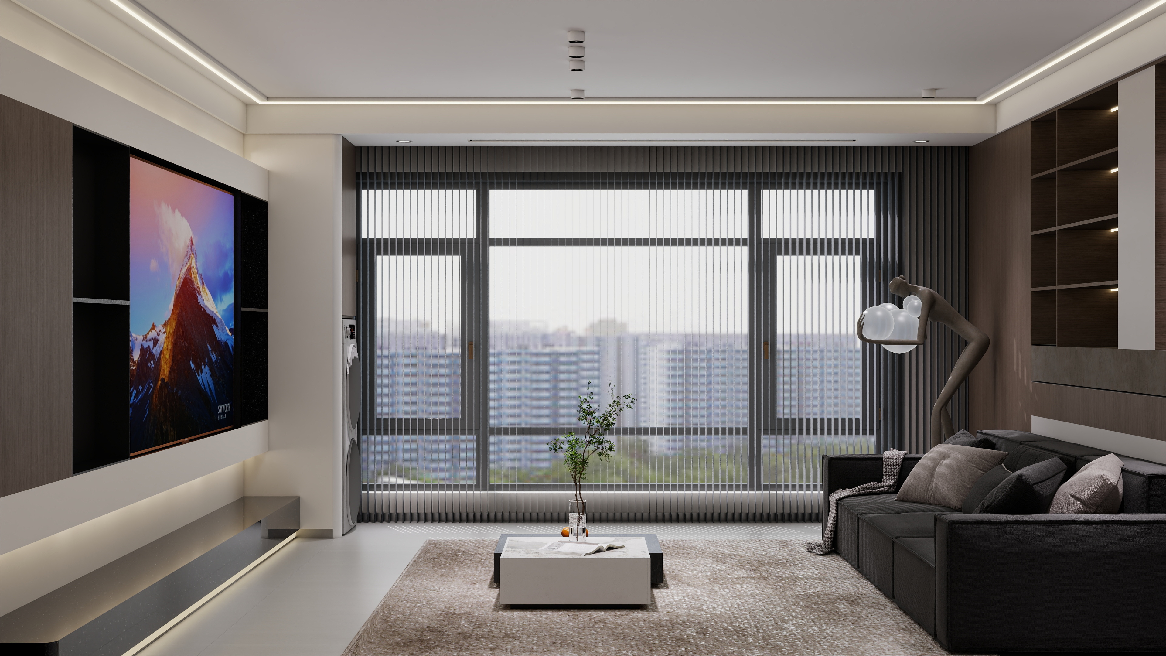 唐山设计师岳镇岭-花海意式极简100㎡3室-装修设计方案