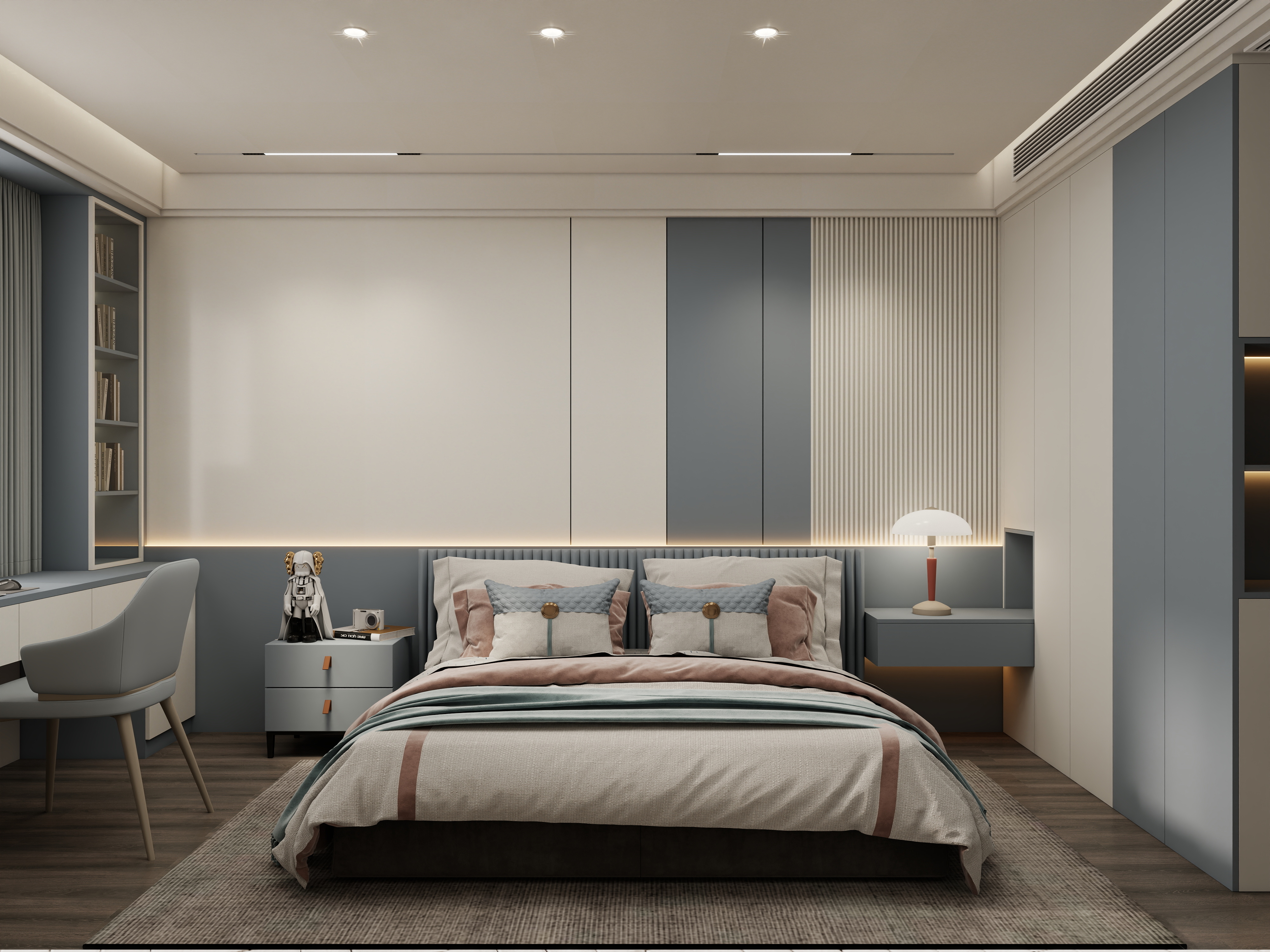 壹诺设计工作室-现代简约—无主灯装修效果图