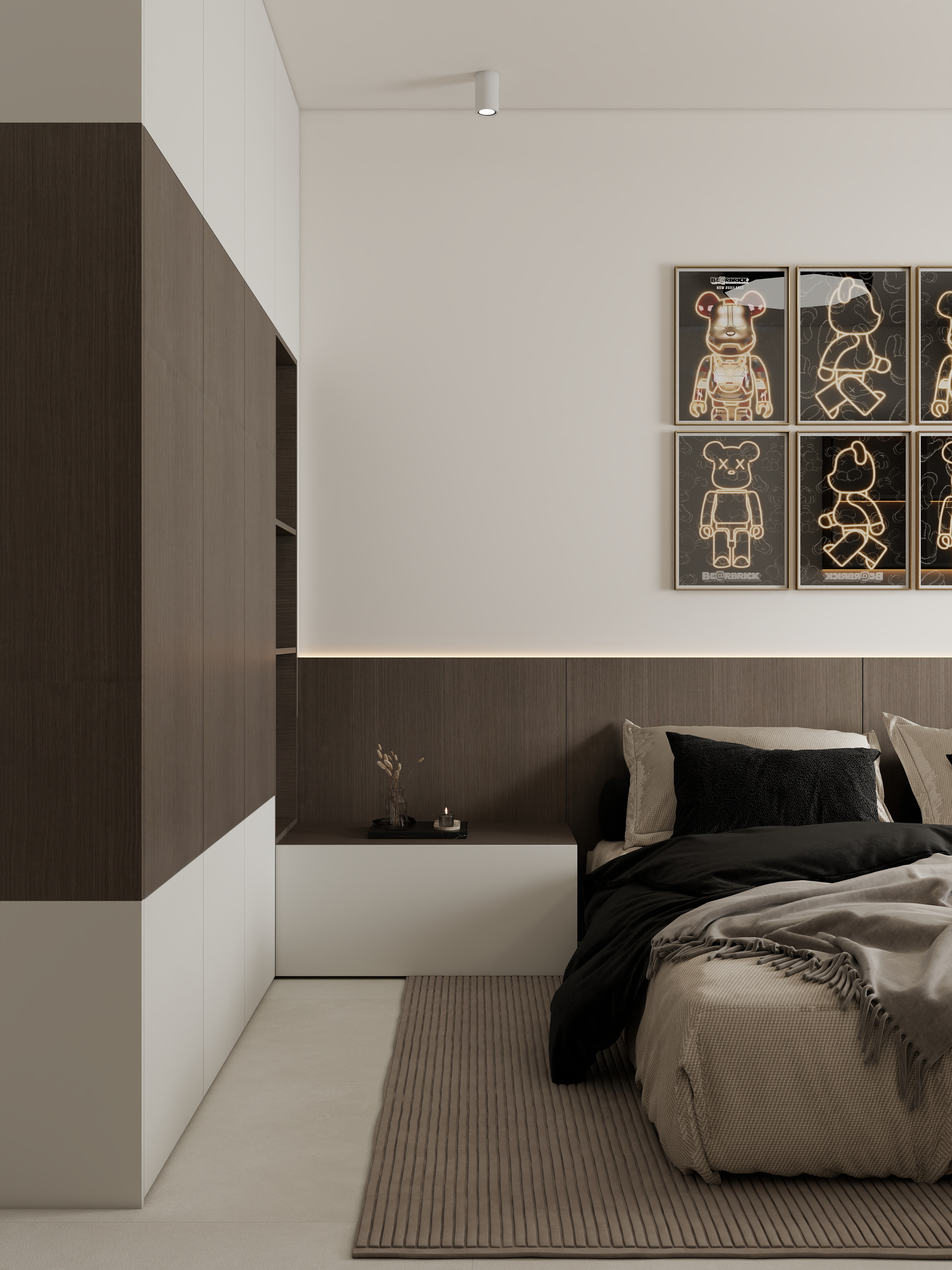 张煜强煜境设计-滨江中交悦山湖后现代142㎡3室装修效果图