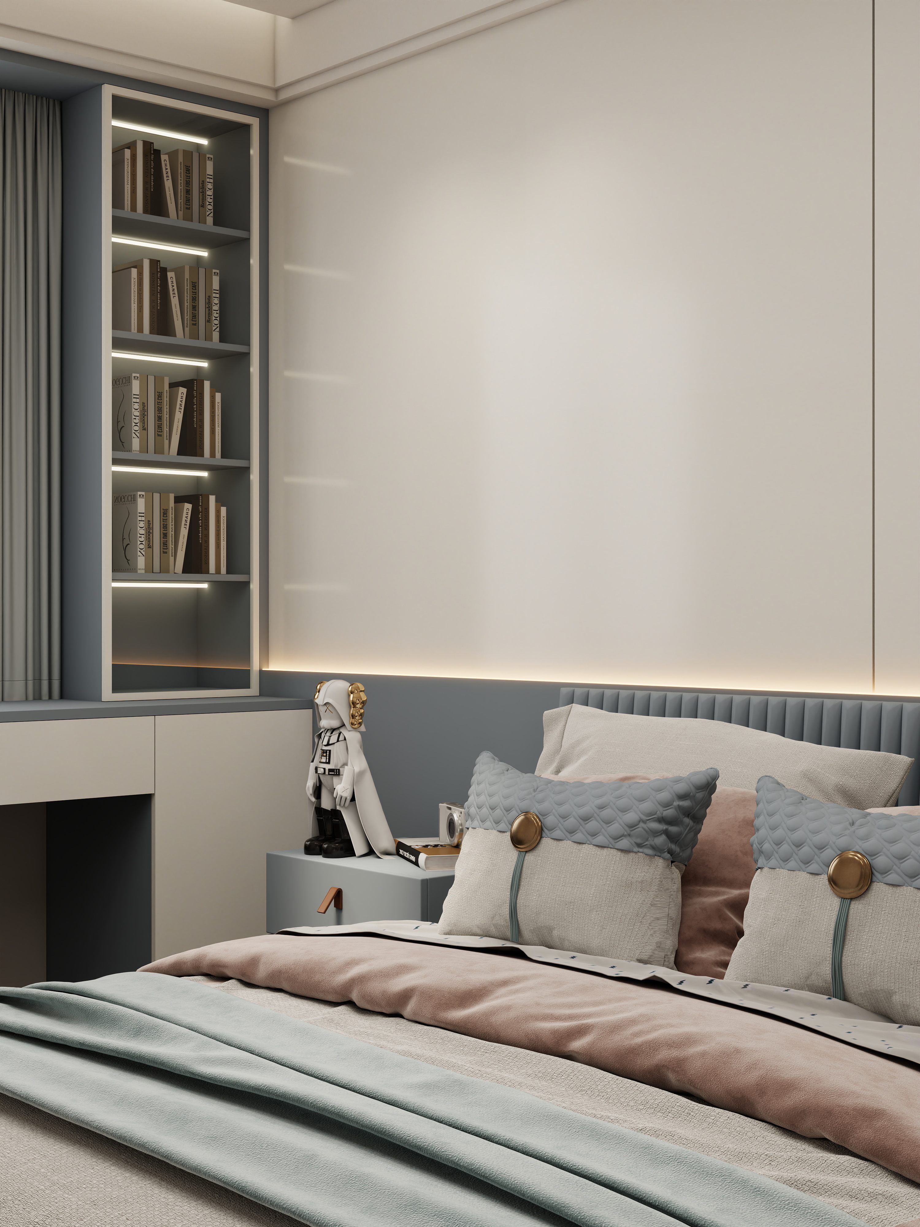 壹诺设计工作室-现代简约—无主灯装修效果图