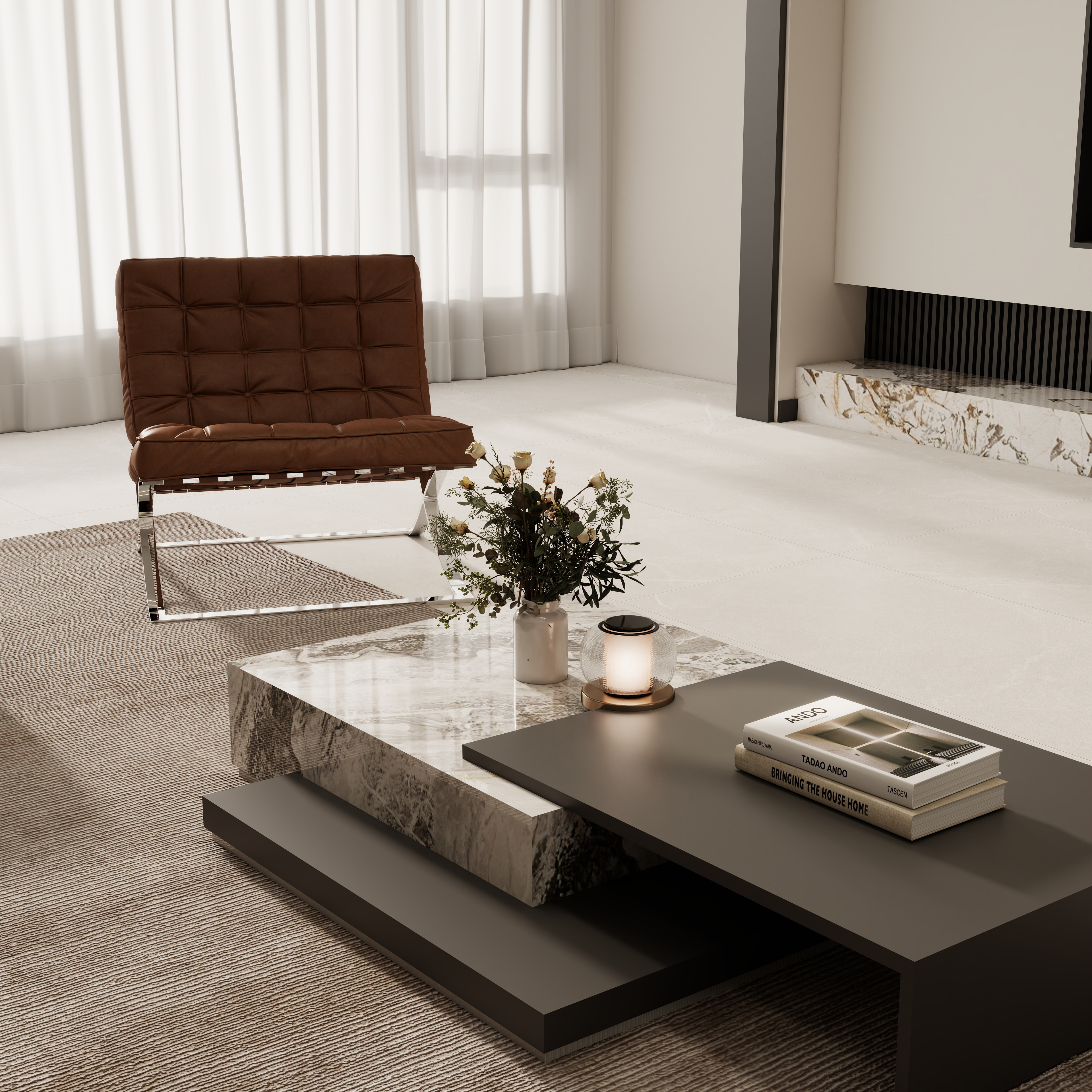 壹诺设计工作室-现代简约—无主灯装修效果图