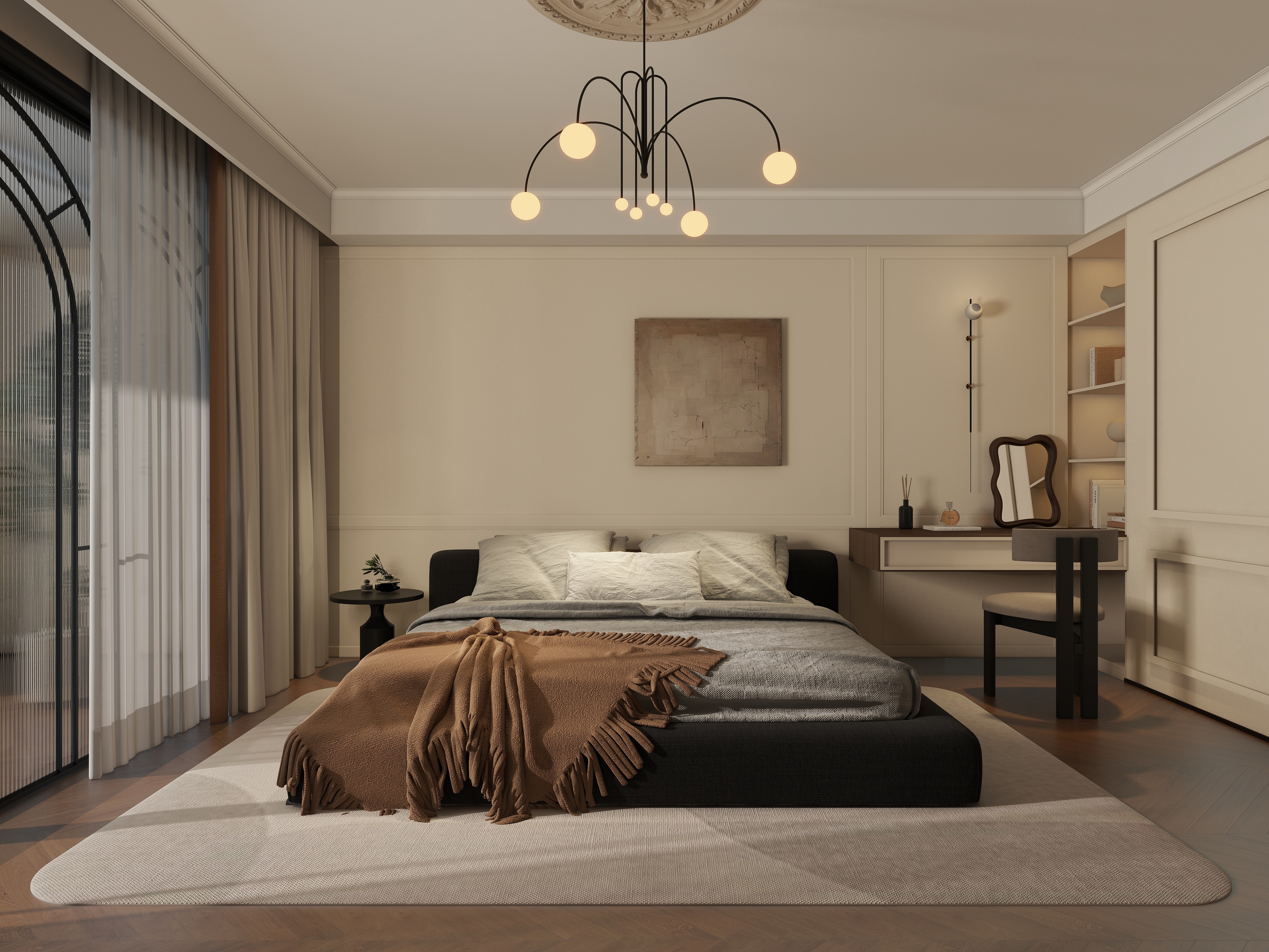 大金空调官方-200㎡法式中古风,当雅致胡桃木融入旧时光故事。装修效果图