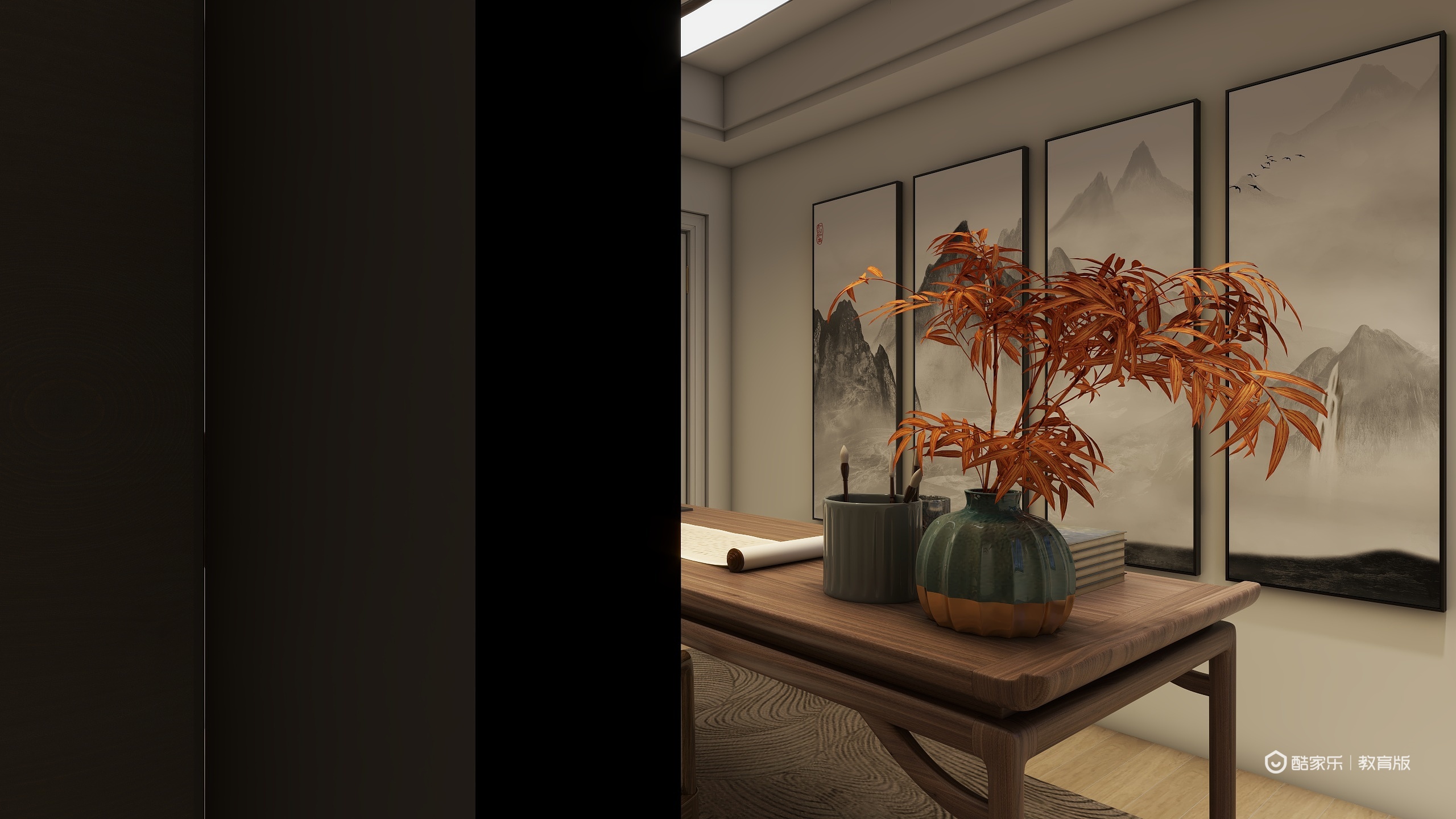 杨豪tvzA-雅韵轩一层书房装修效果图第2张