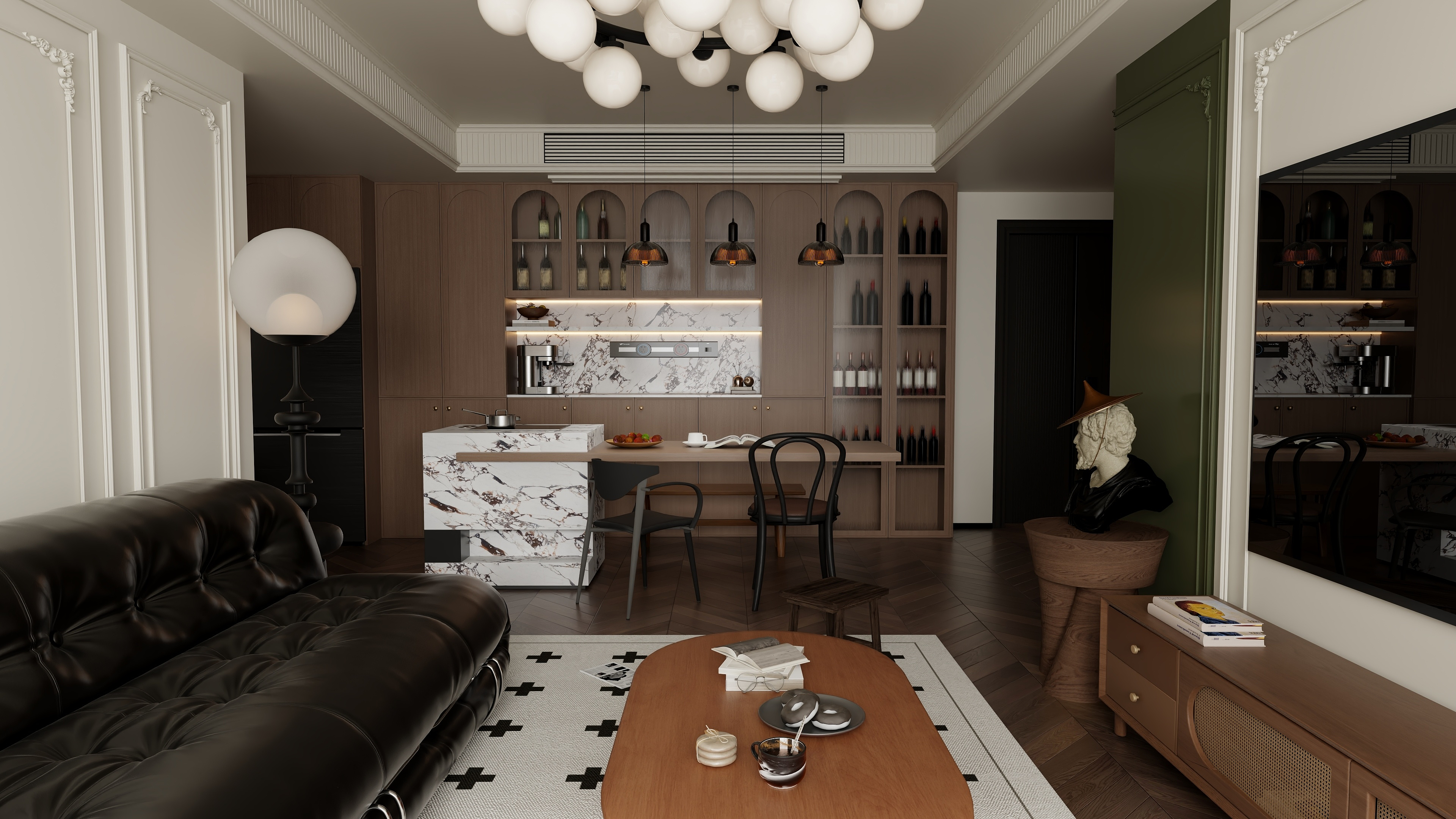 驭方设计师王鹏-中古奶油-装修设计方案