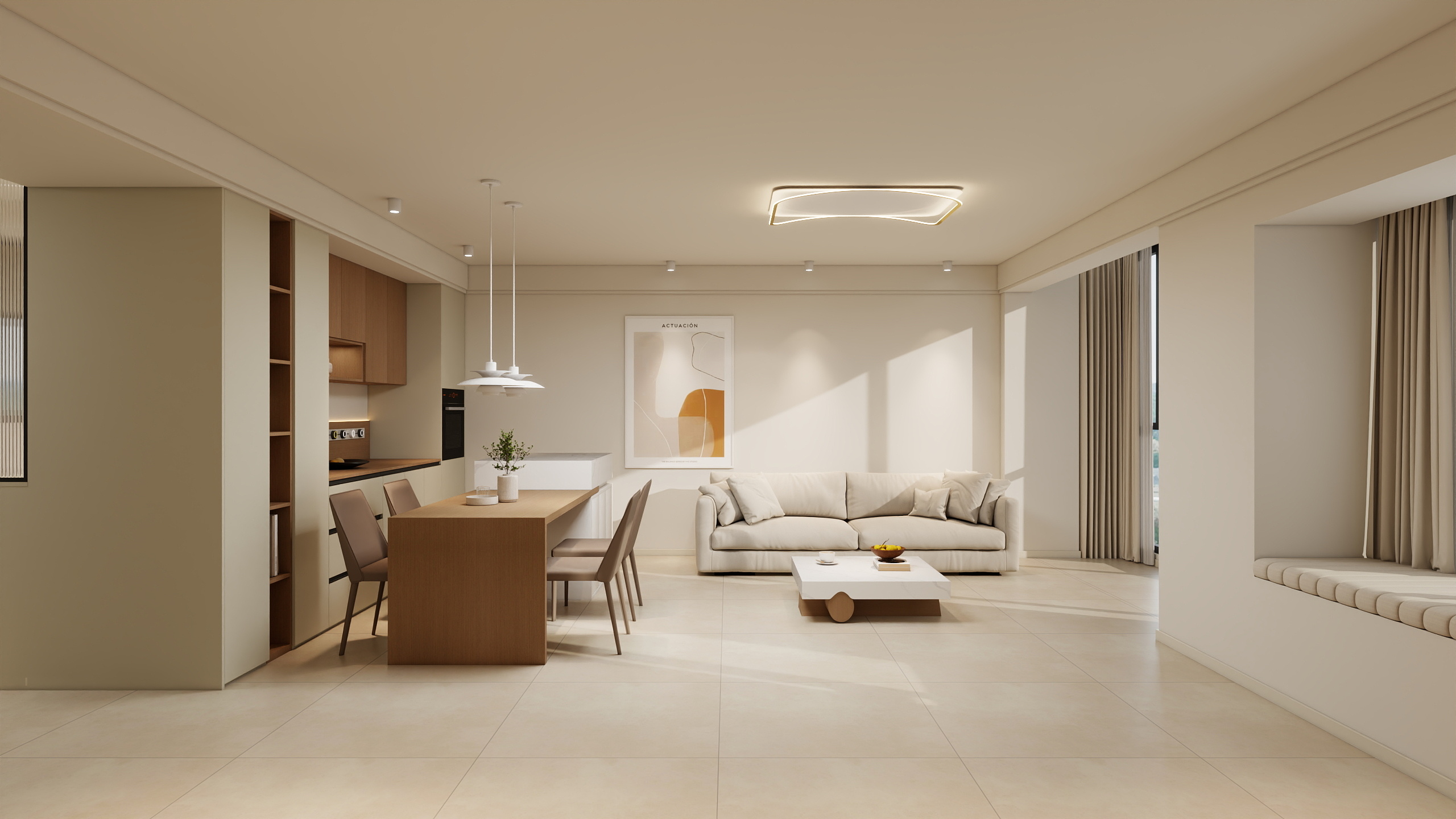 STARS星空设计-现代复式55㎡3室装修效果图