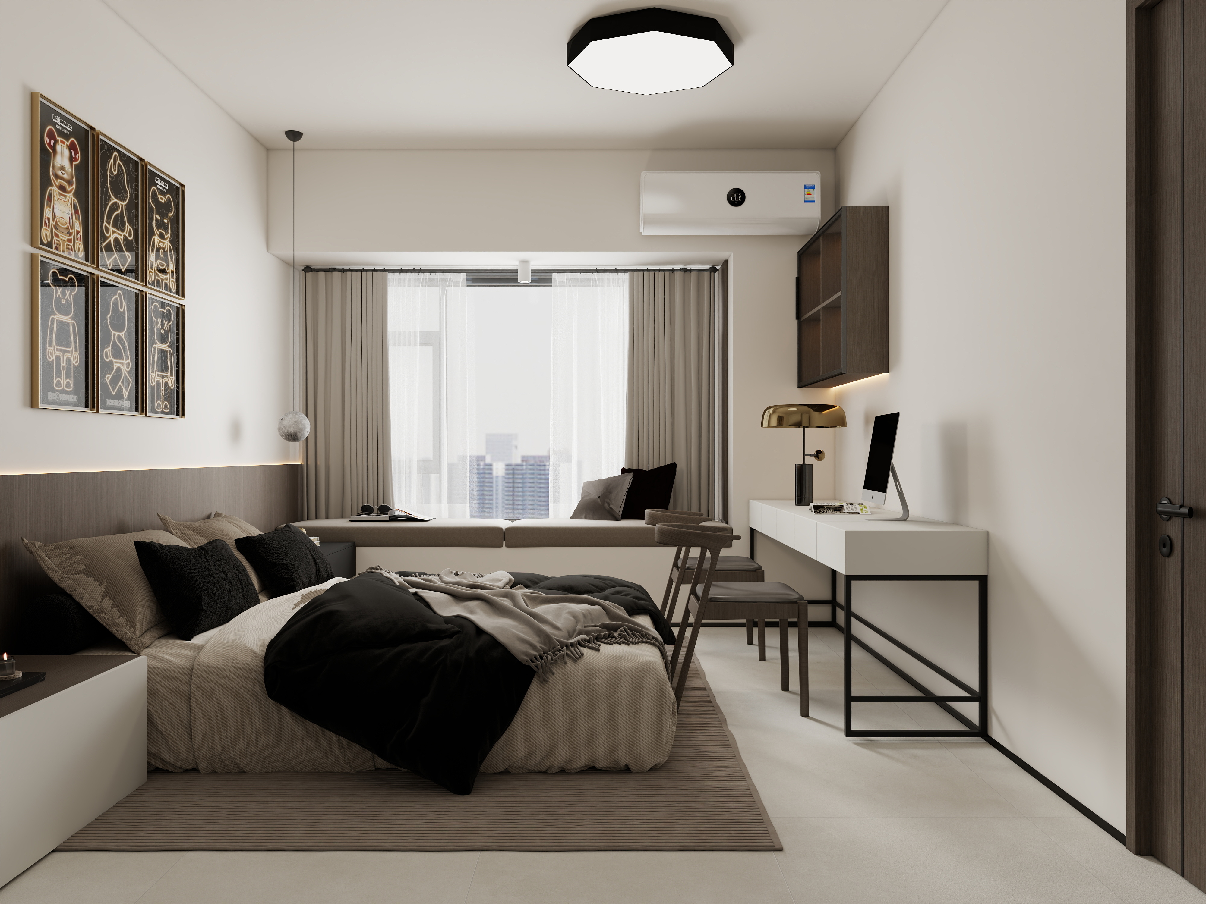 张煜强煜境设计-江门130平米意式大三房装修效果图