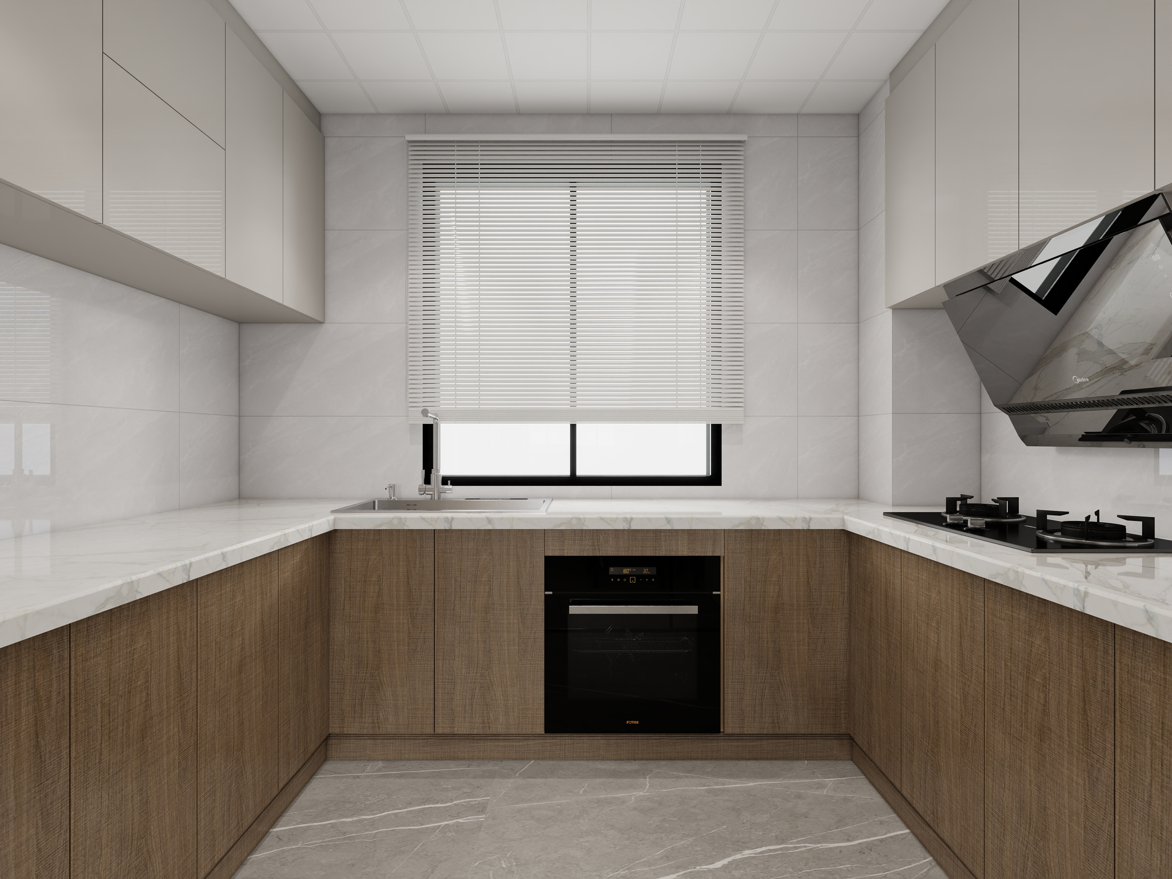 胖头鱼设计-翡翠城140㎡新中式风格四室装修效果图