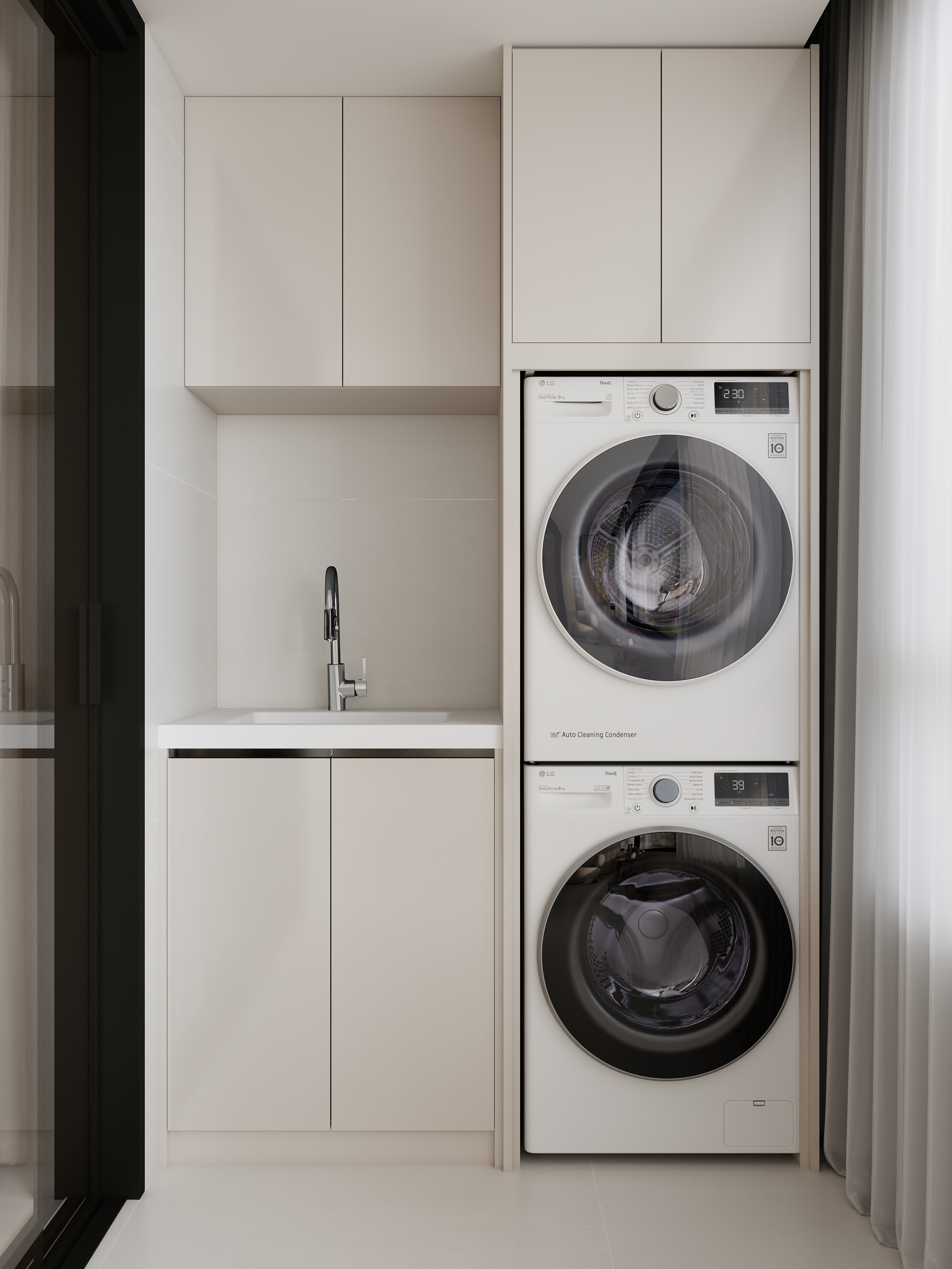 王飞丨星尘设计-150平现代风格横厅三房装修效果图