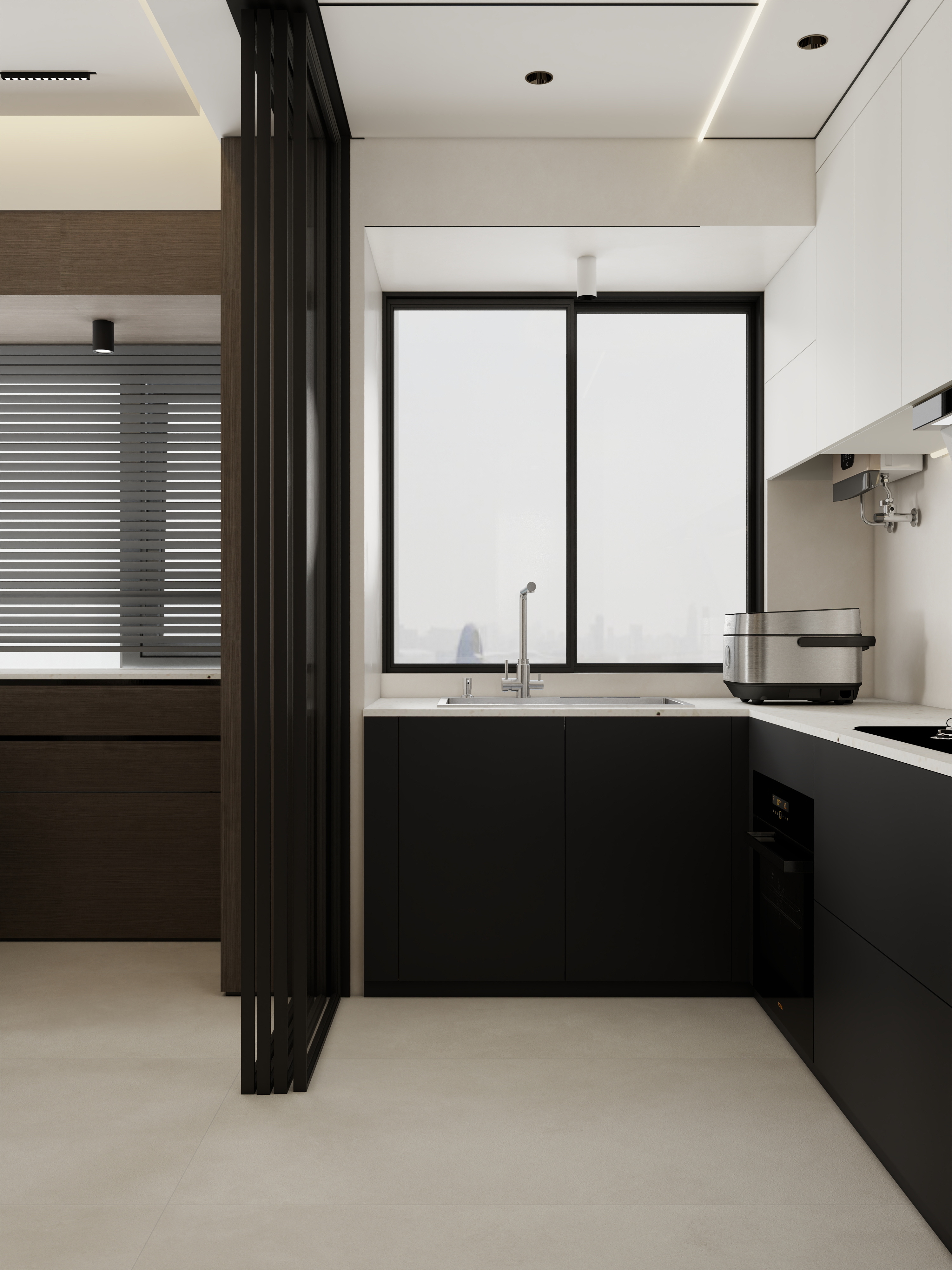 张煜强煜境设计-江门130平米意式大三房装修效果图