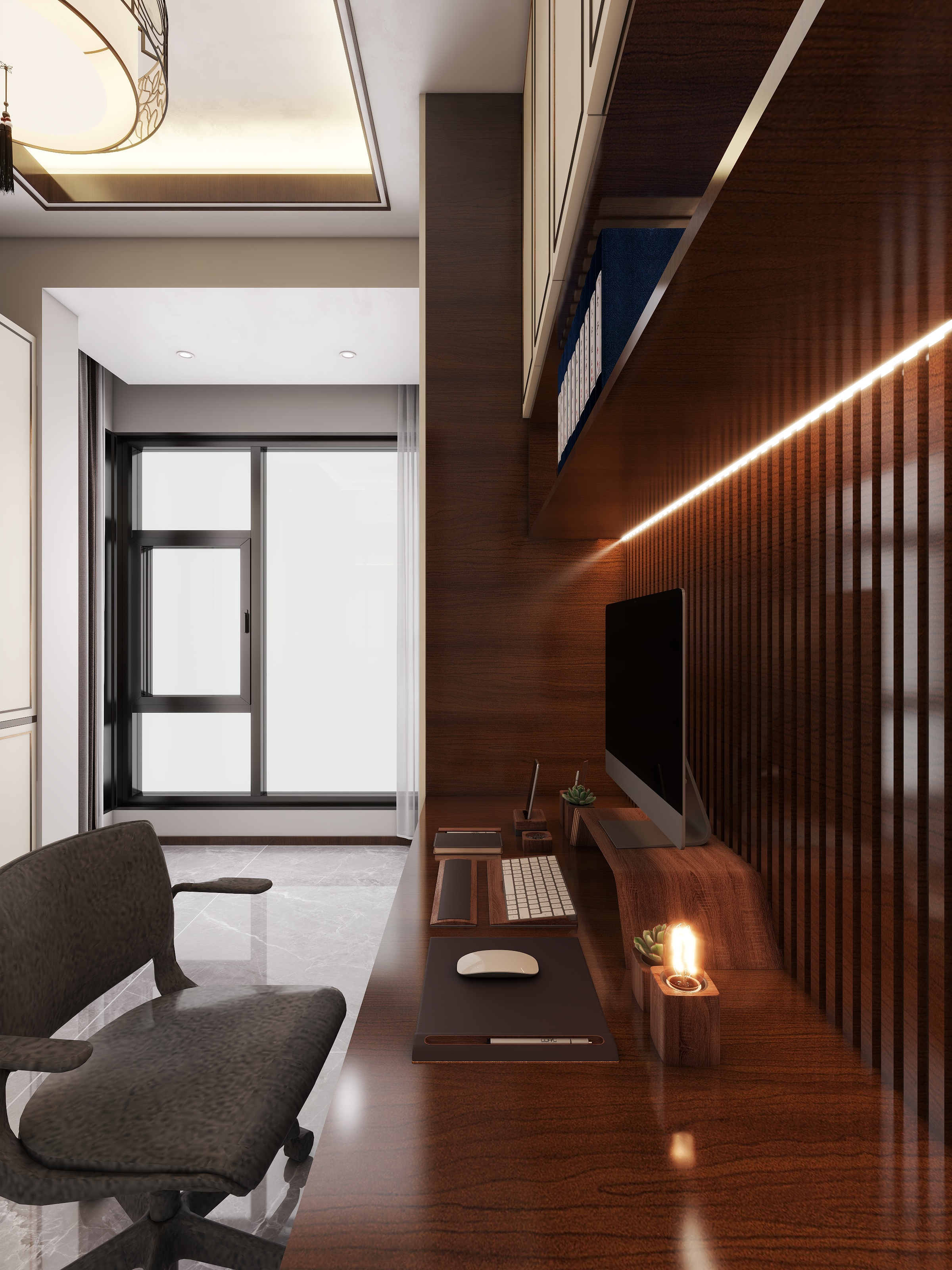 成爽-四川广安依云里（157平方新中式四居室）装修效果图