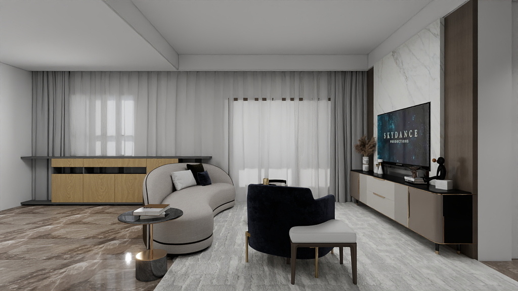 靓点装饰贾家店-帝王国际花园6号楼105m²-装修设计方案