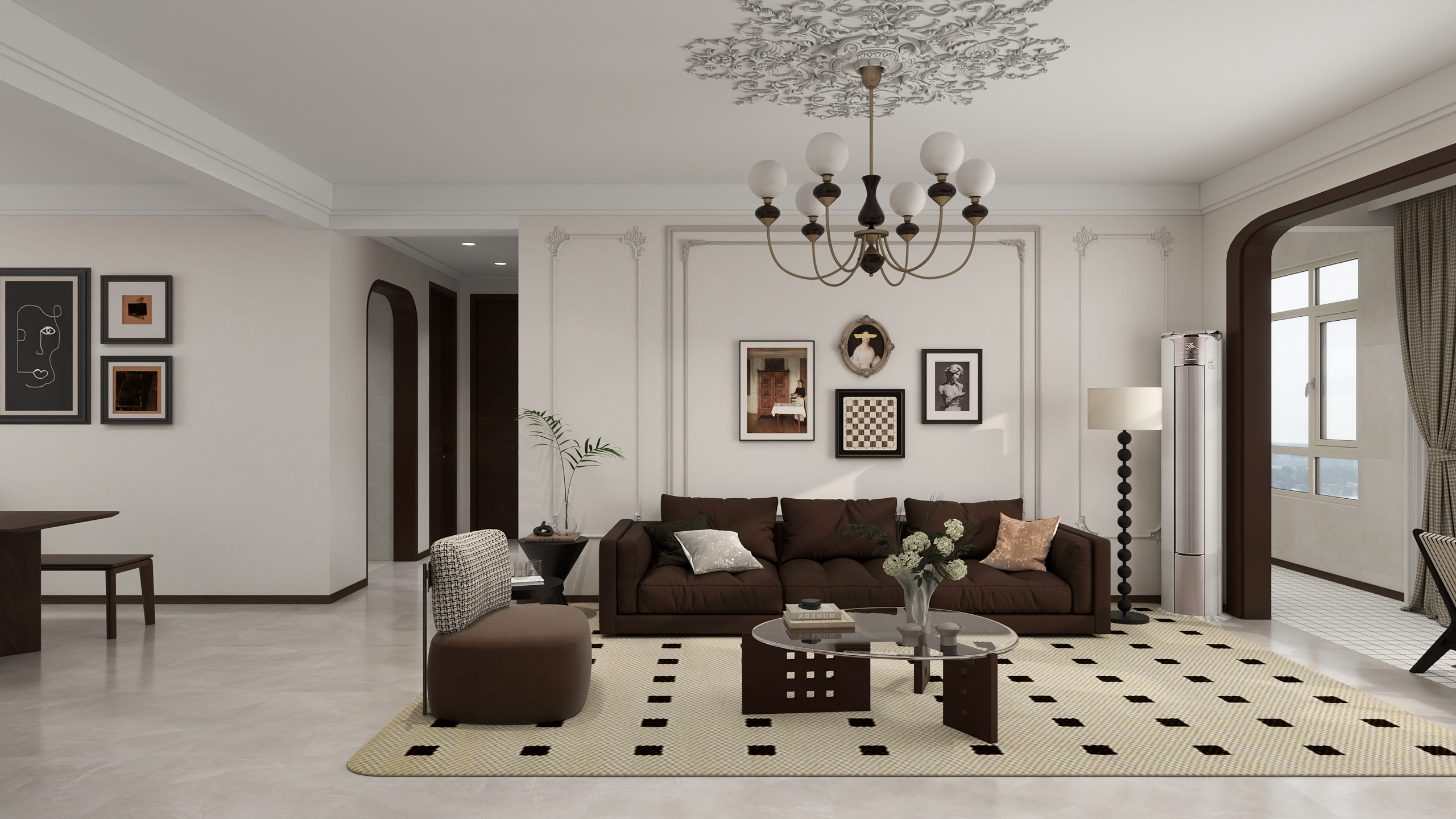 依若萱-海通名郡175中古风+法式-装修设计方案