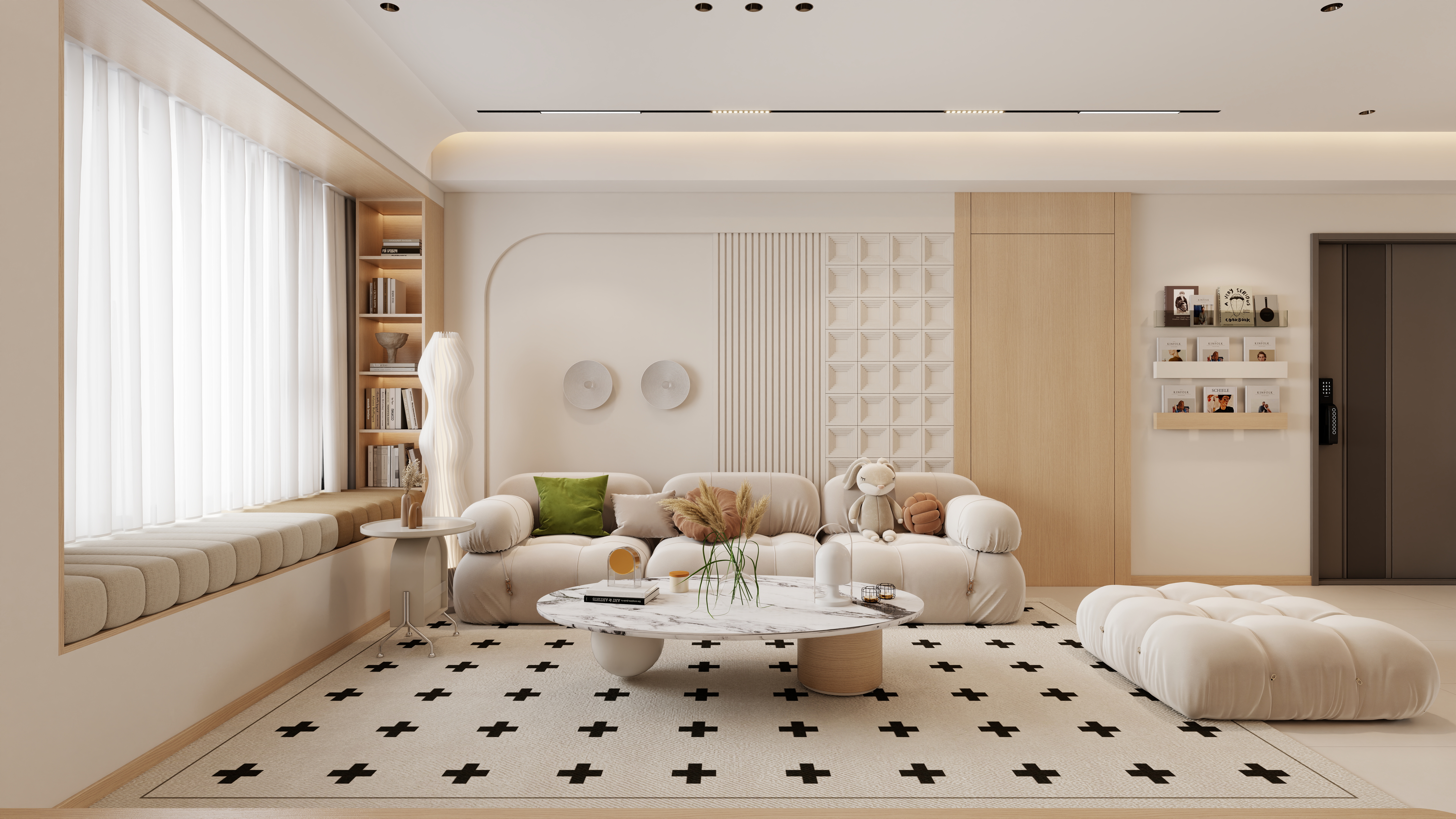 北宸空間設計-奶油风四居室-装修设计方案