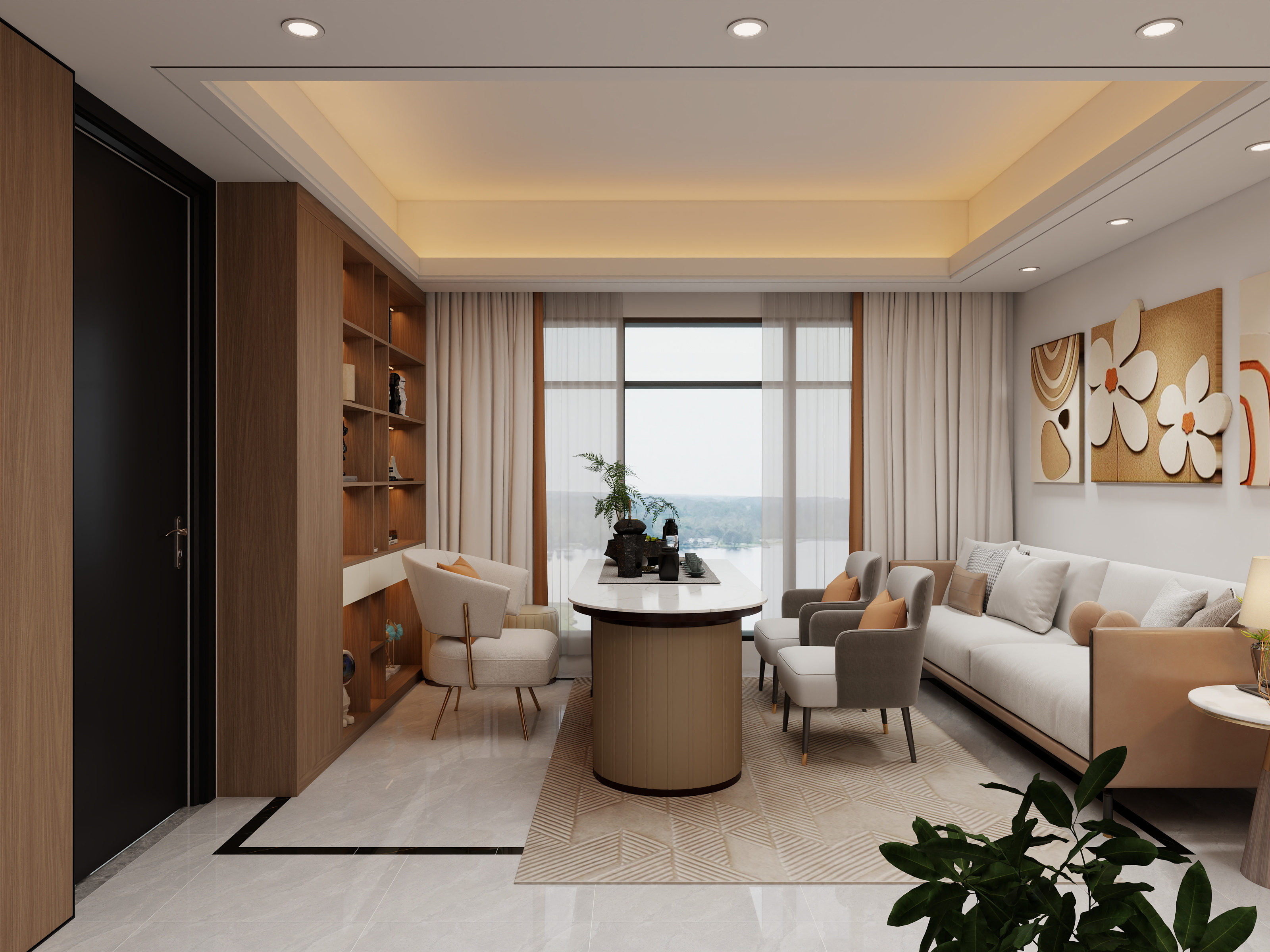 二聚体-金融街海世界70㎡2室-装修设计方案