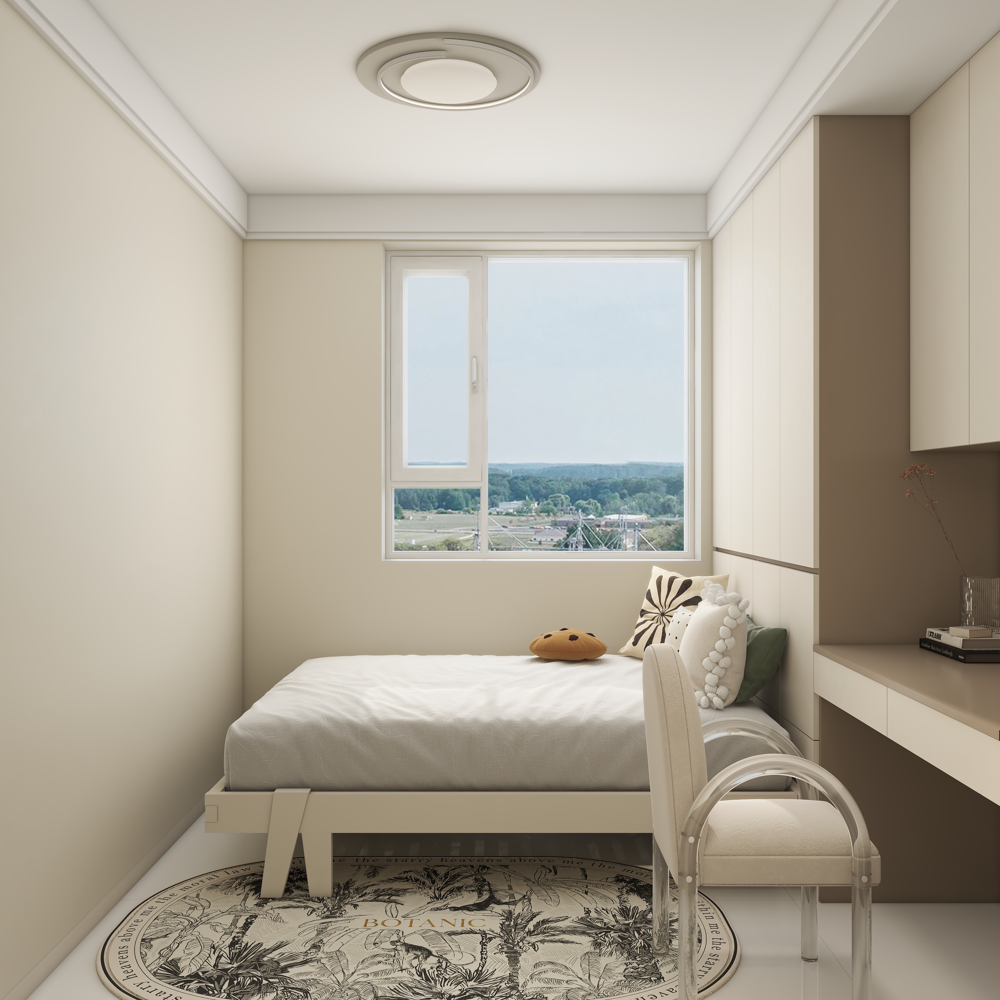 李青越-115平方原木奶油风三居室装修效果图