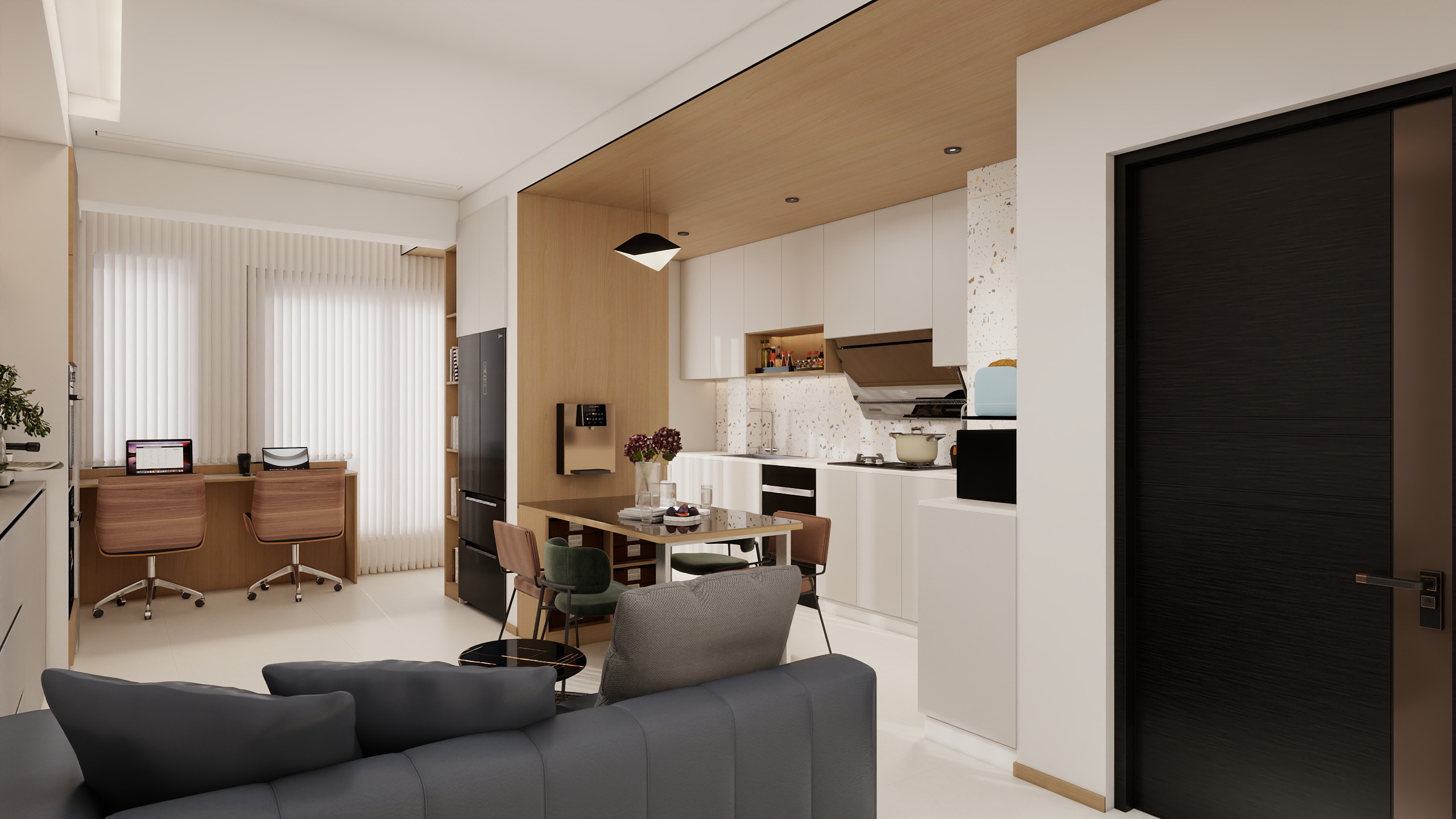 李默含-81㎡2室装修效果图