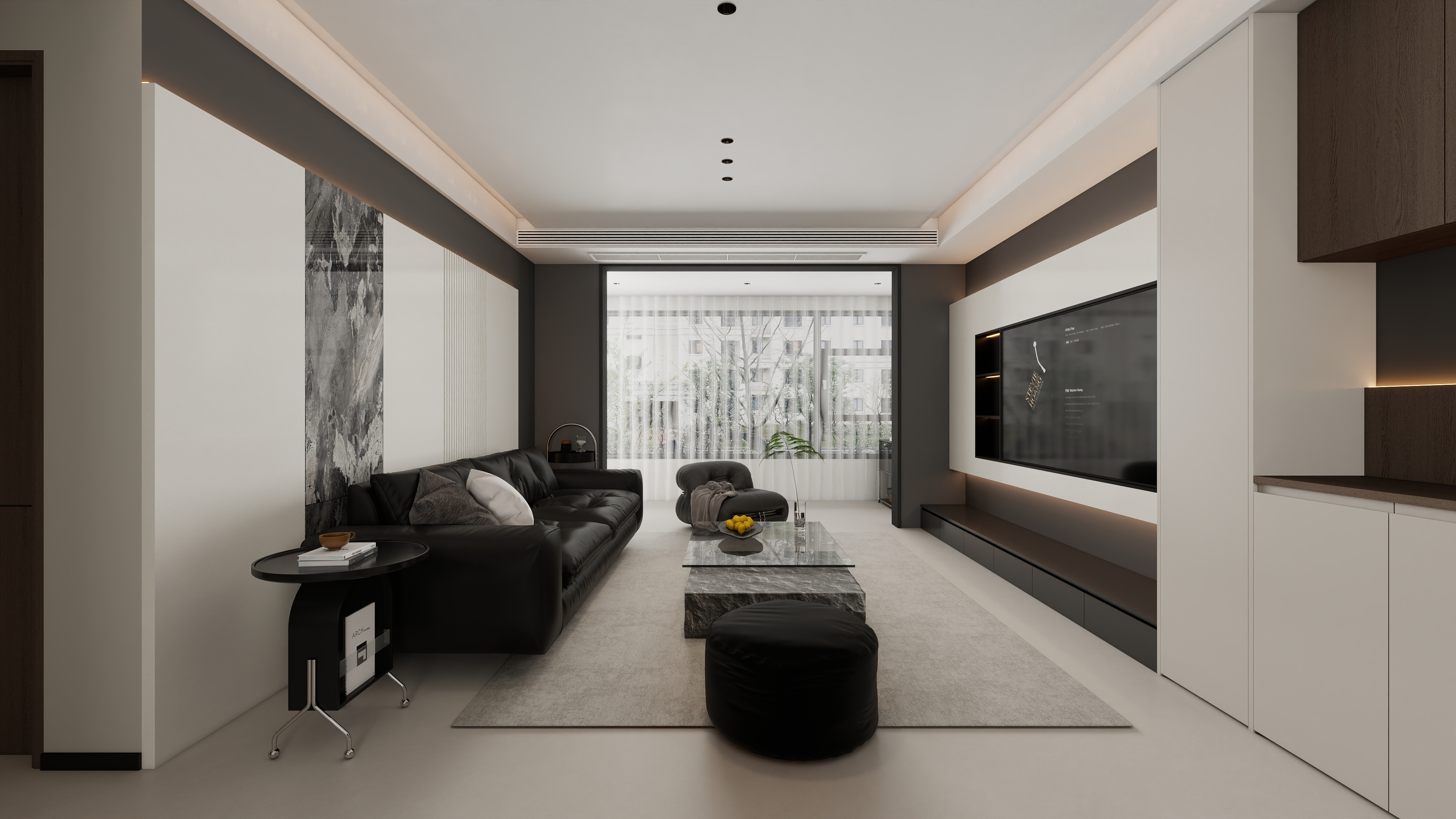 BEIYAN-DESIGN-【意式极简】玖樾124平三居室-装修设计方案