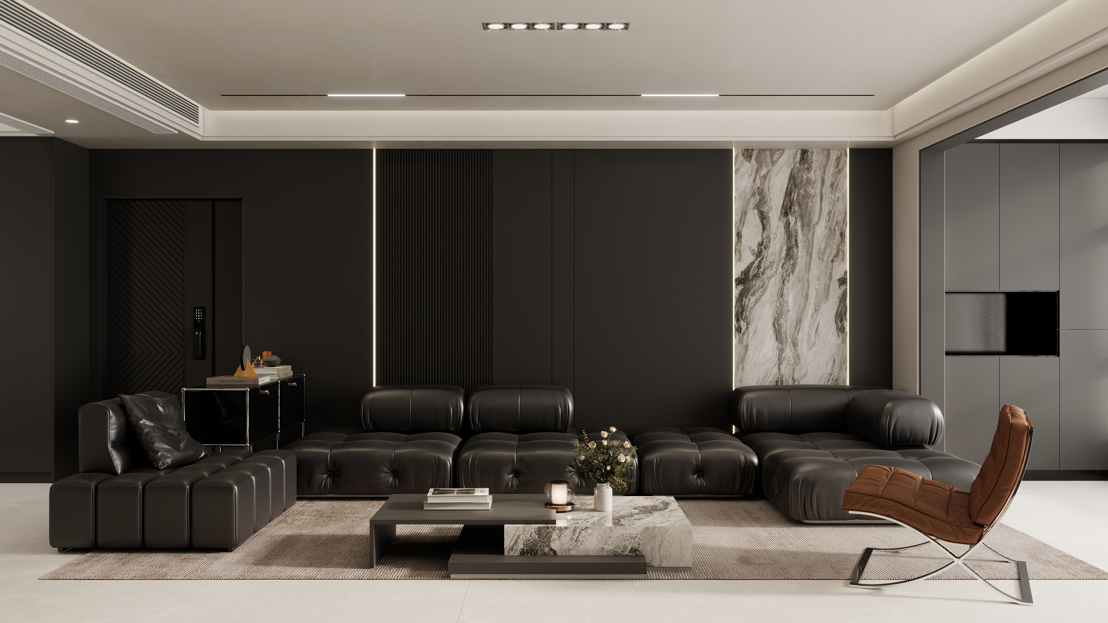 壹诺设计工作室-现代简约—无主灯装修效果图