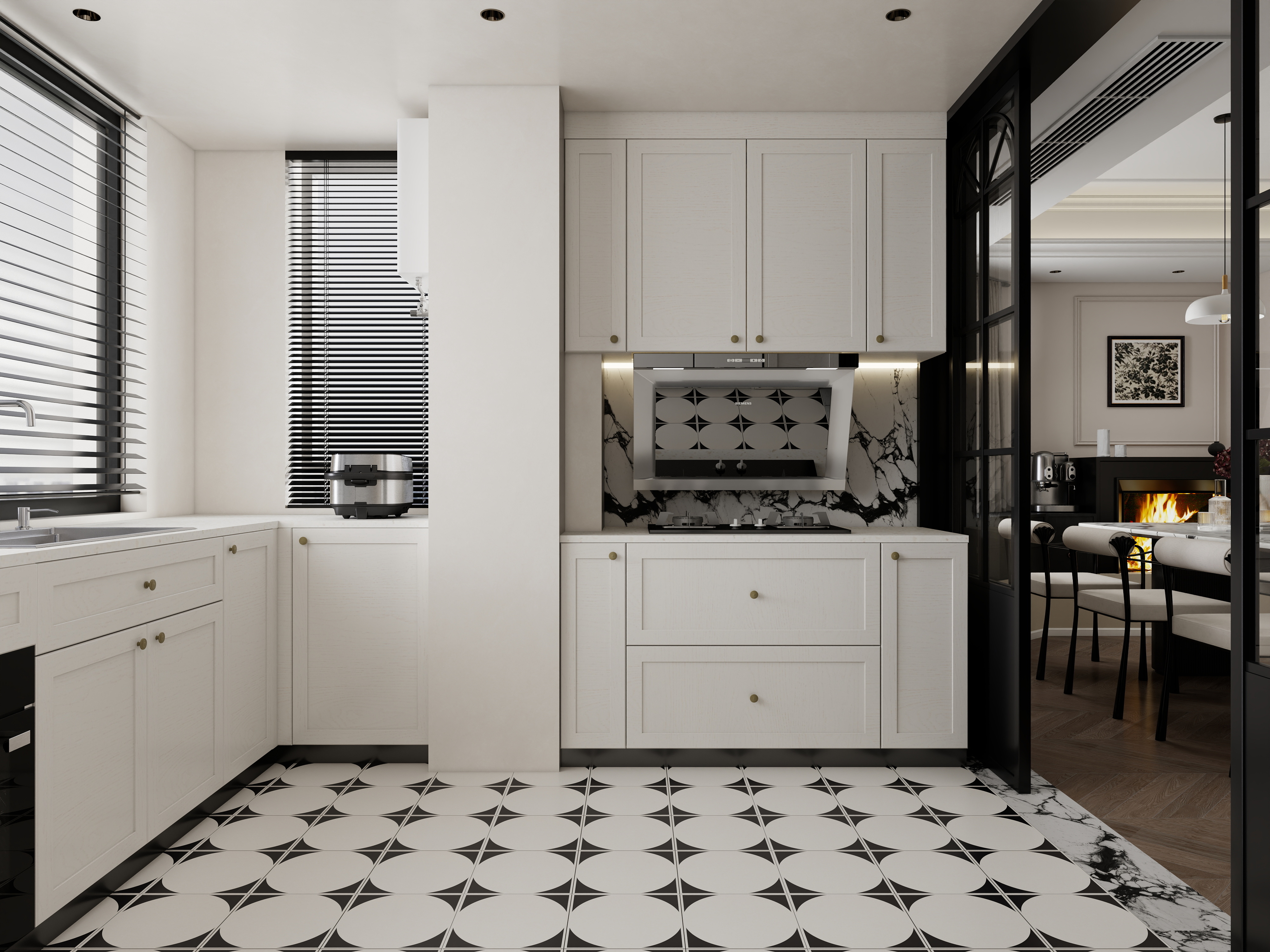 张煜强煜境设计-170平米简约法式大平层装修效果图