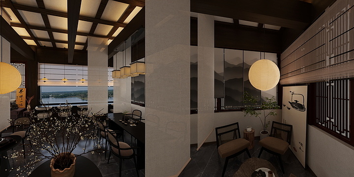 方舟..-65平茶室-装修设计方案