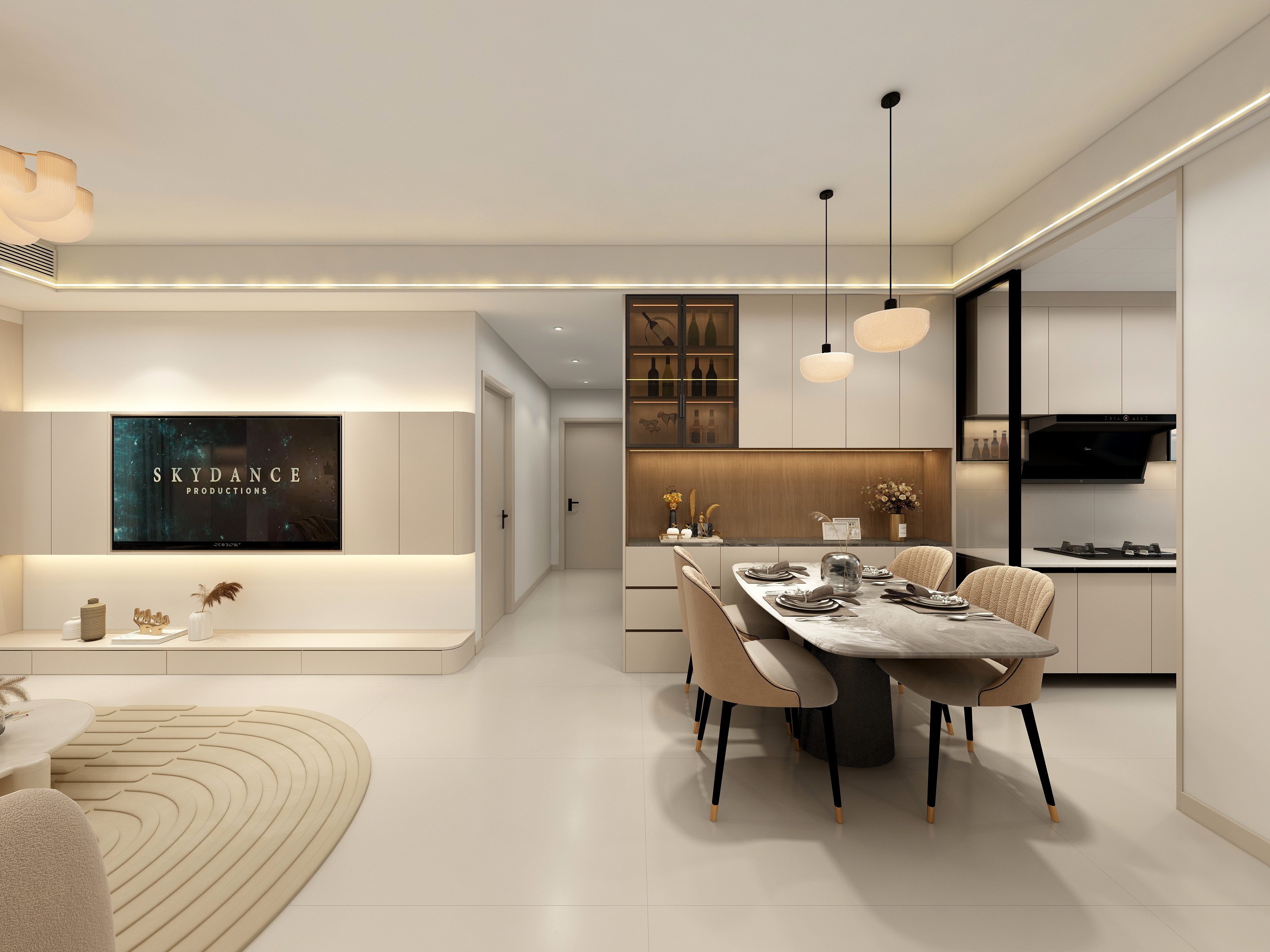 杨华-兴明—108平现代三房两卫-装修设计方案