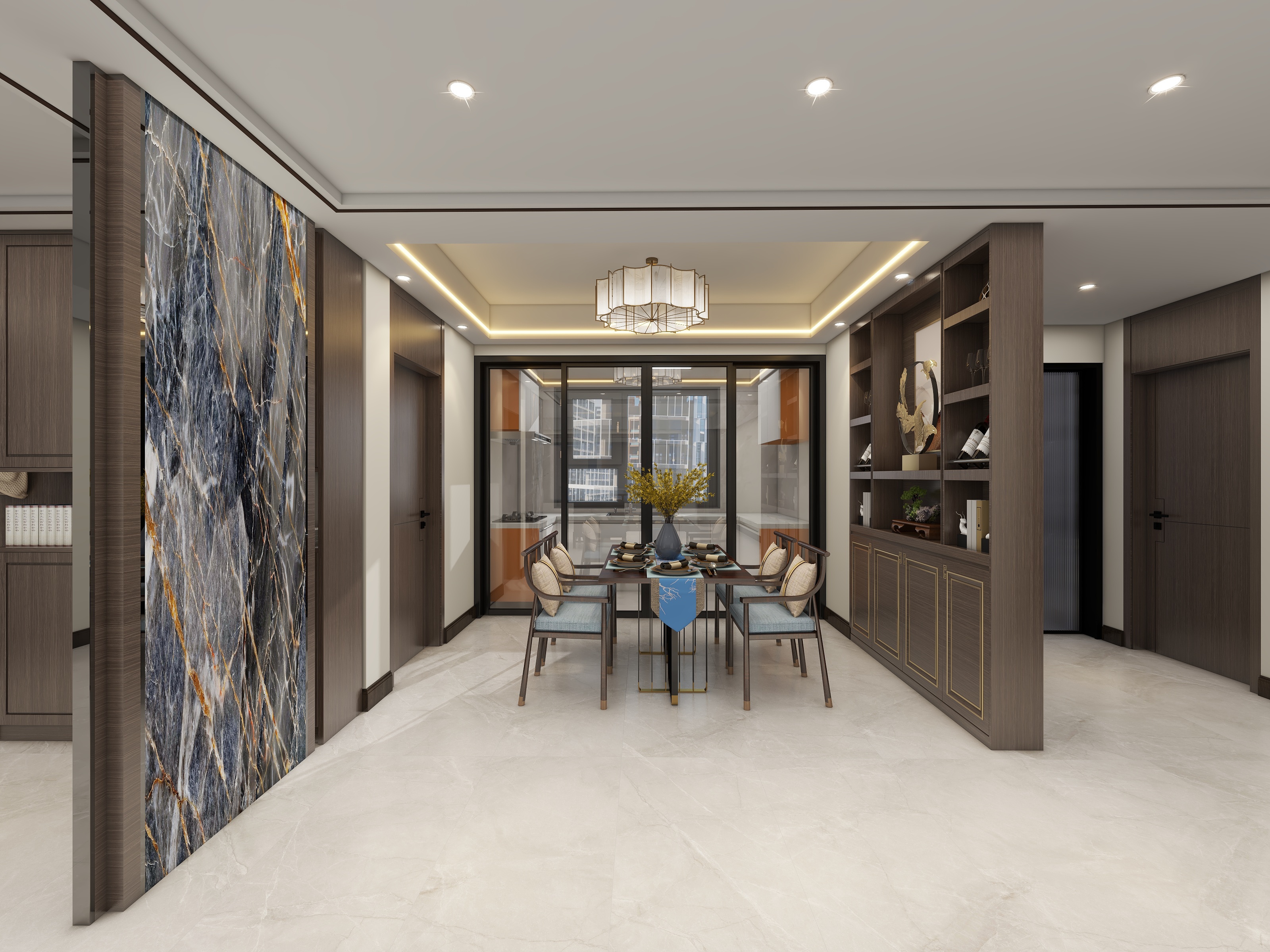 闫宝俊-涑水印象新中式——180平四室装修效果图