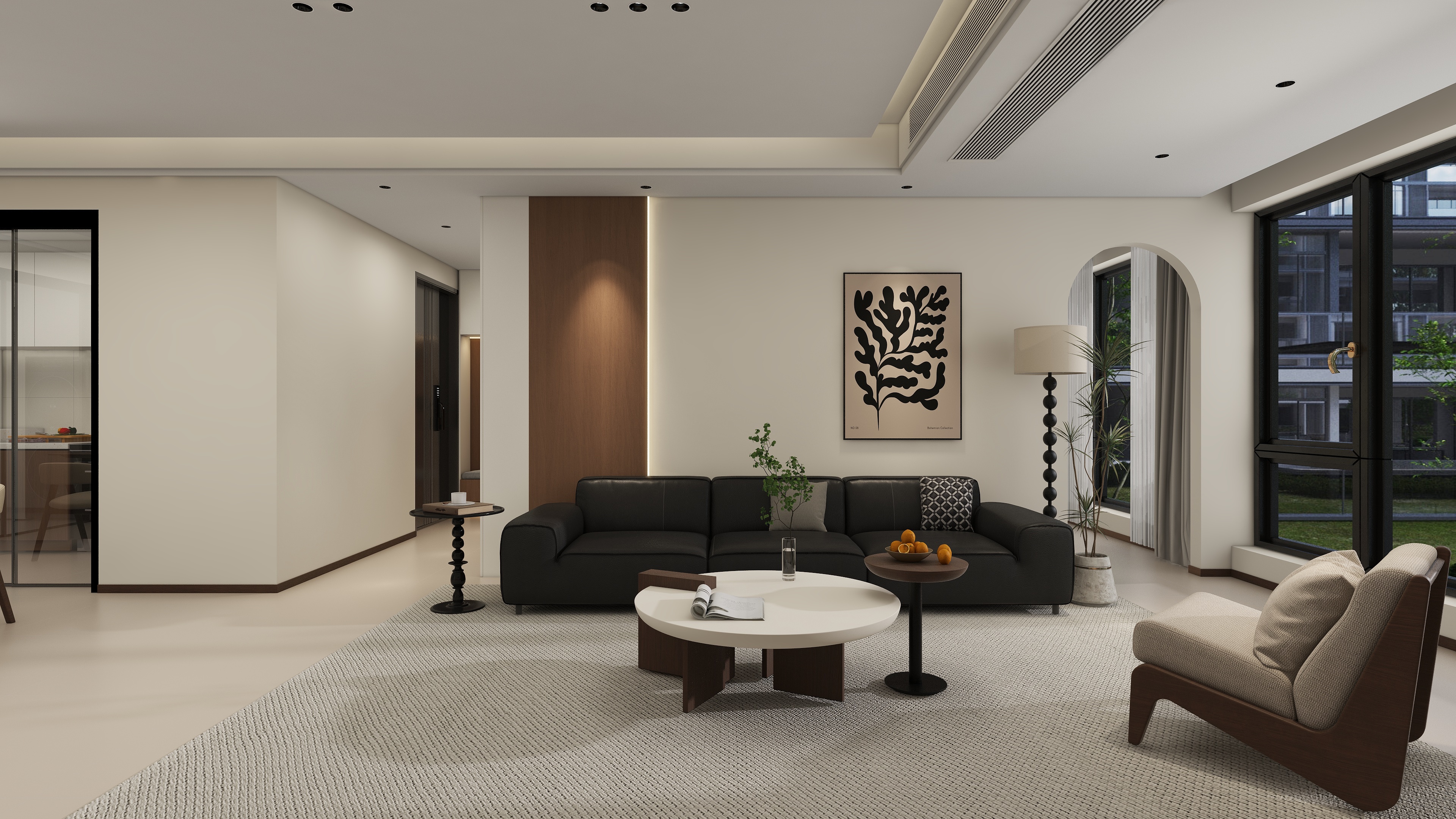 全案设计师-笑笑-7.1现代中古140平四室装修效果图