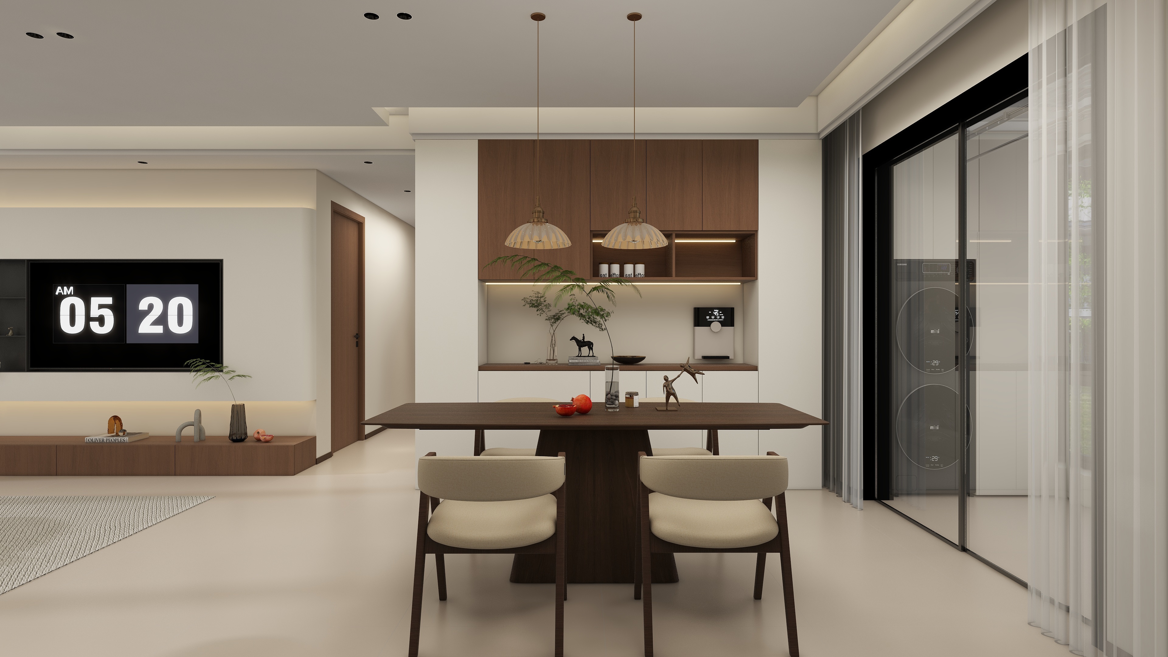 全案设计师-笑笑-7.1现代中古140平四室装修效果图