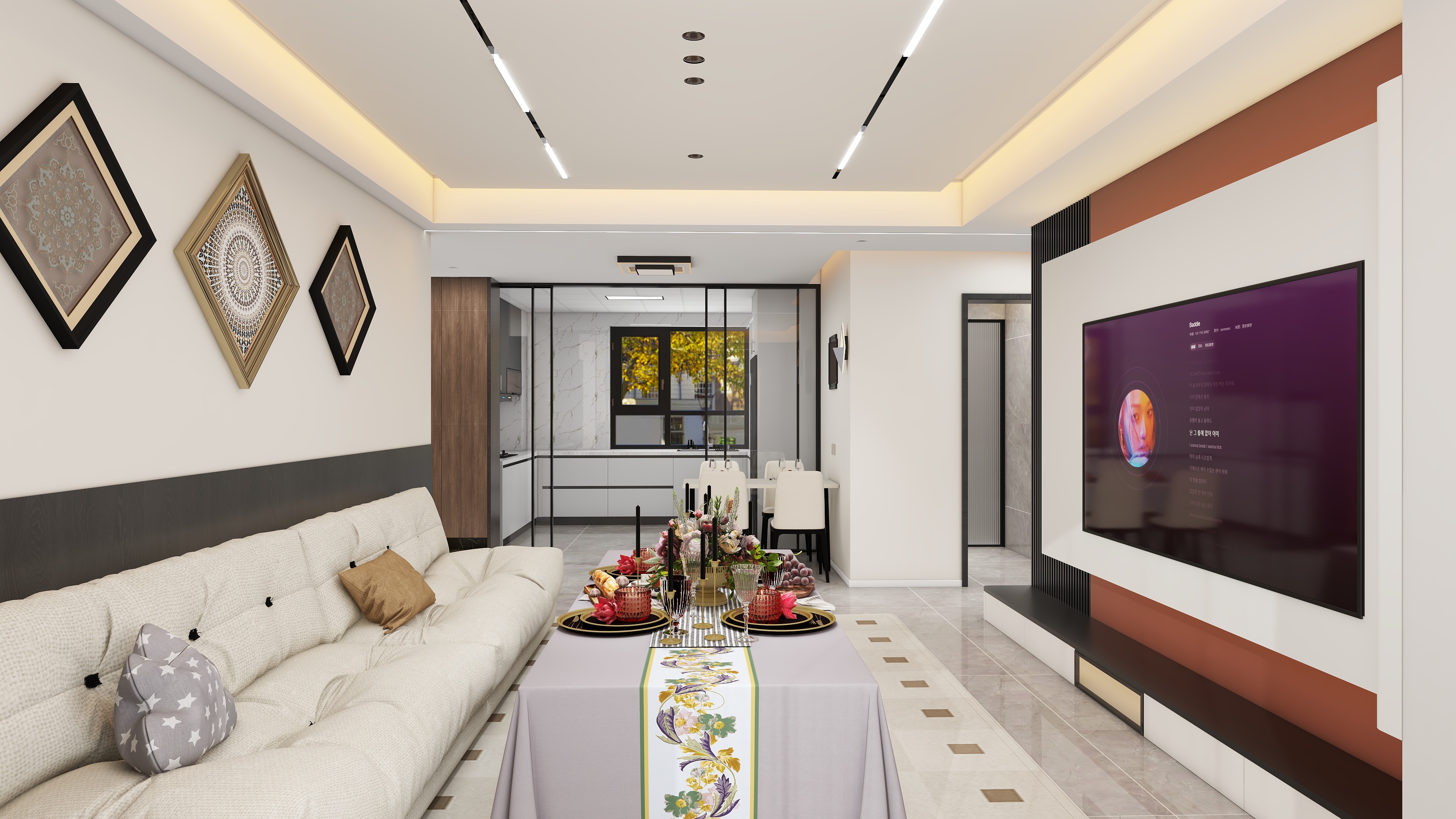 此效果图简单参考-长虹天樾109㎡3室-装修设计方案