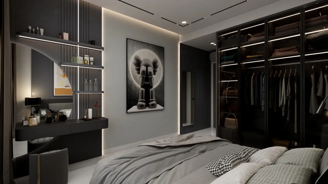 NEXTHOME的装修设计方案:VN-Modern Dark Bedroom