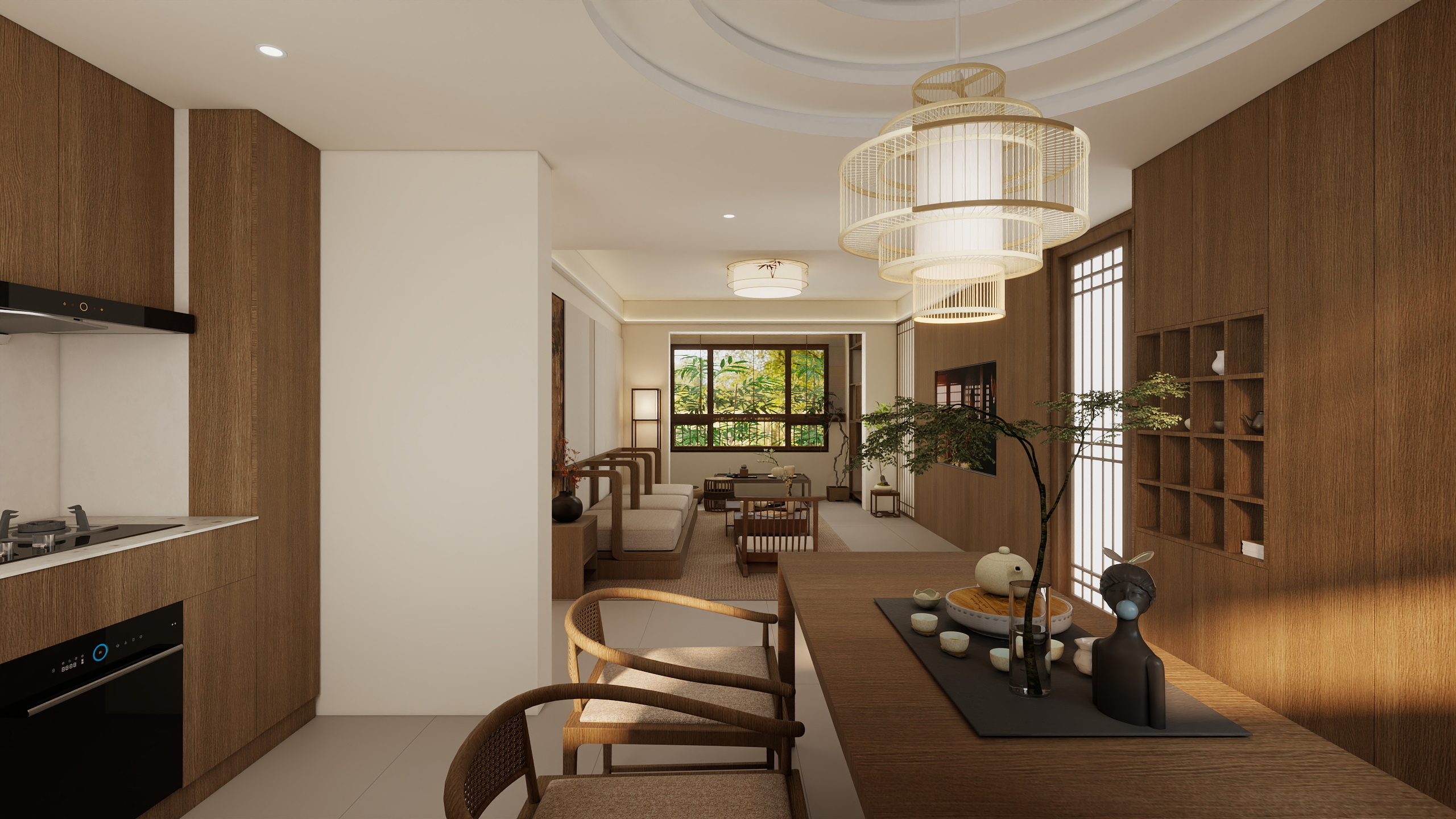 赵晓雪-宋氏美学保定市福盛佳苑三室宋代新中式装修设计装修效果图