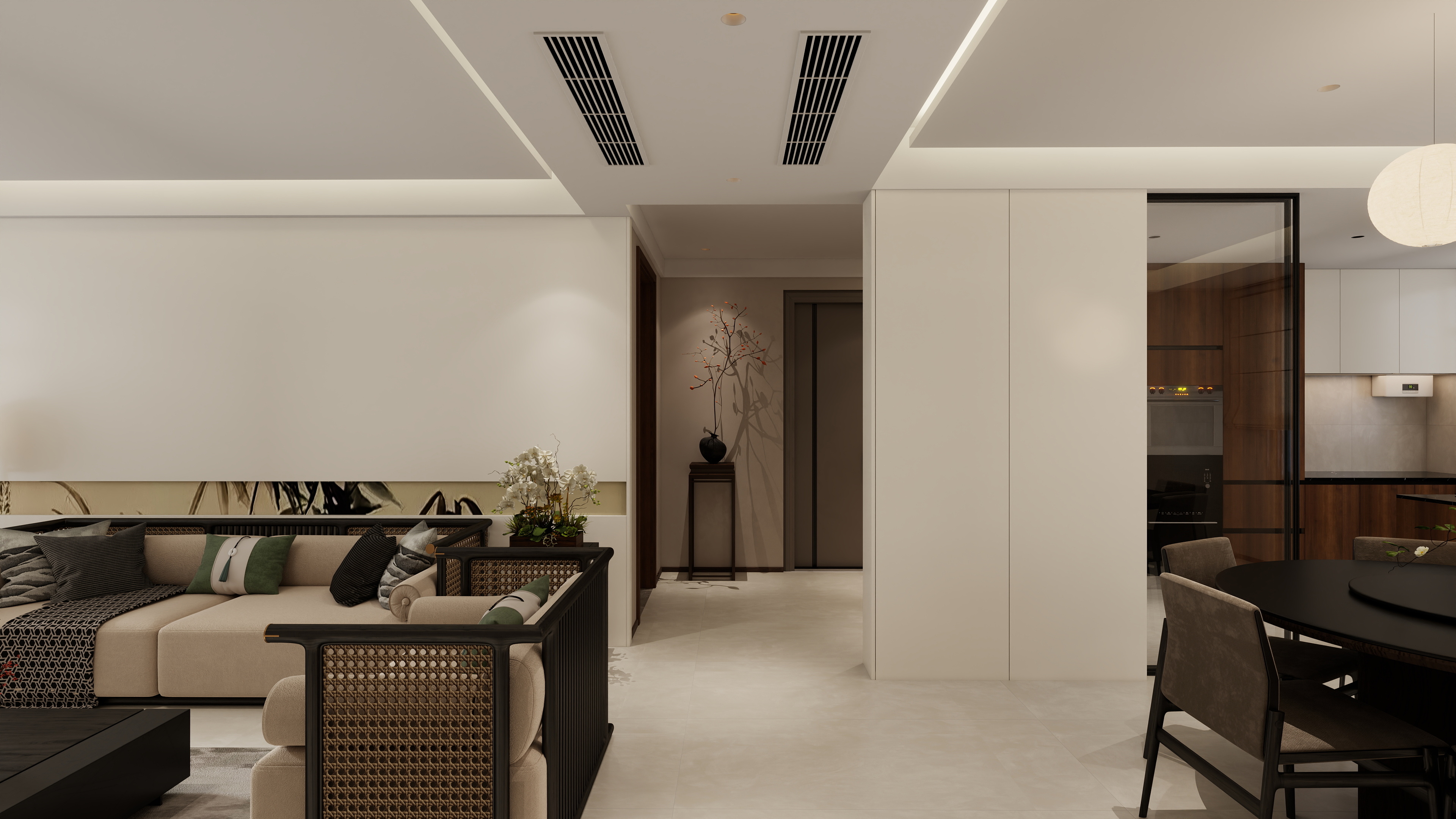 柏悦全案设计工作室-翡翠园-新中式宋式-装修设计方案