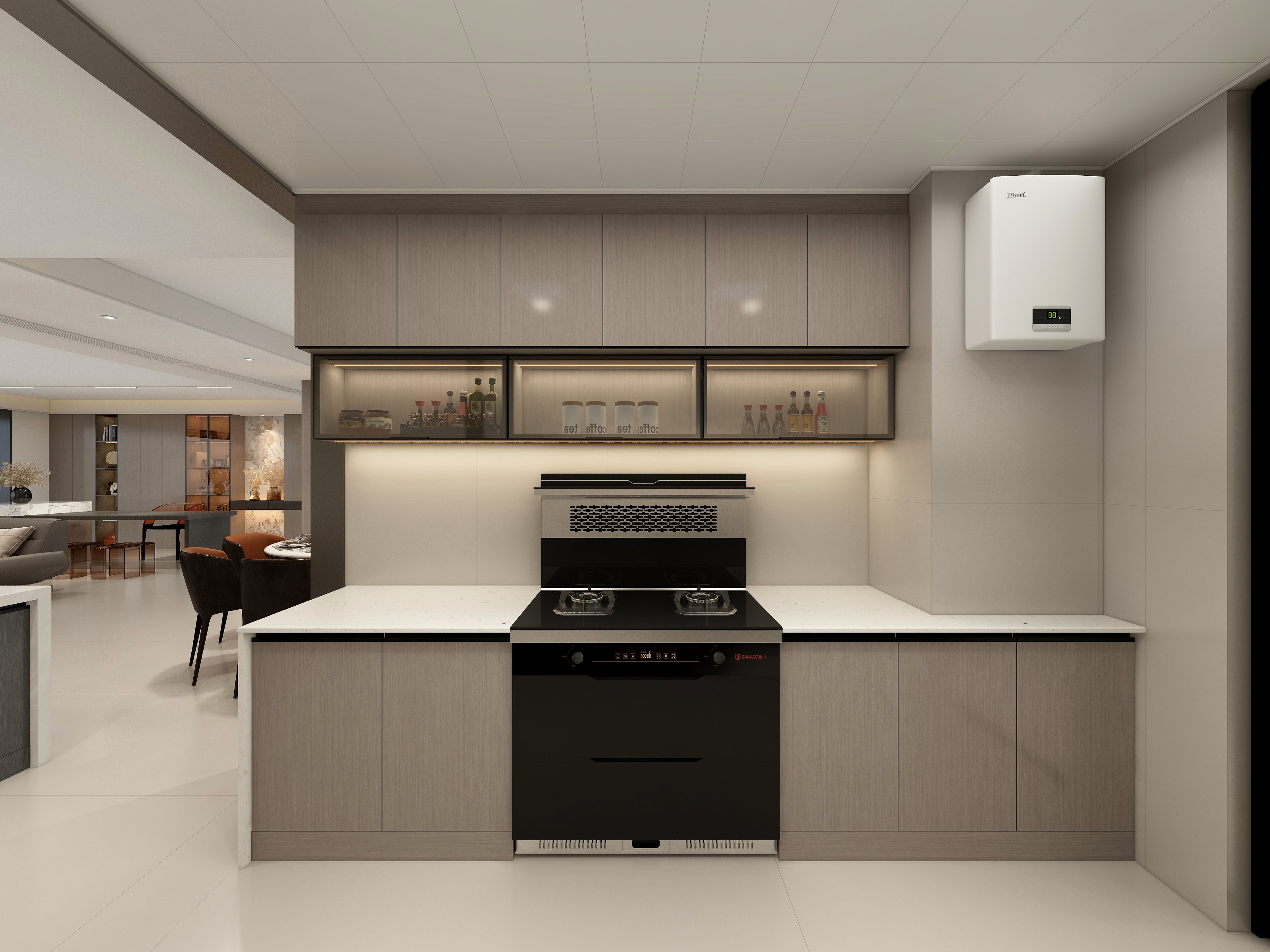 杨华-宋韵装饰—碧桂园现代风287平五房三卫装修效果图