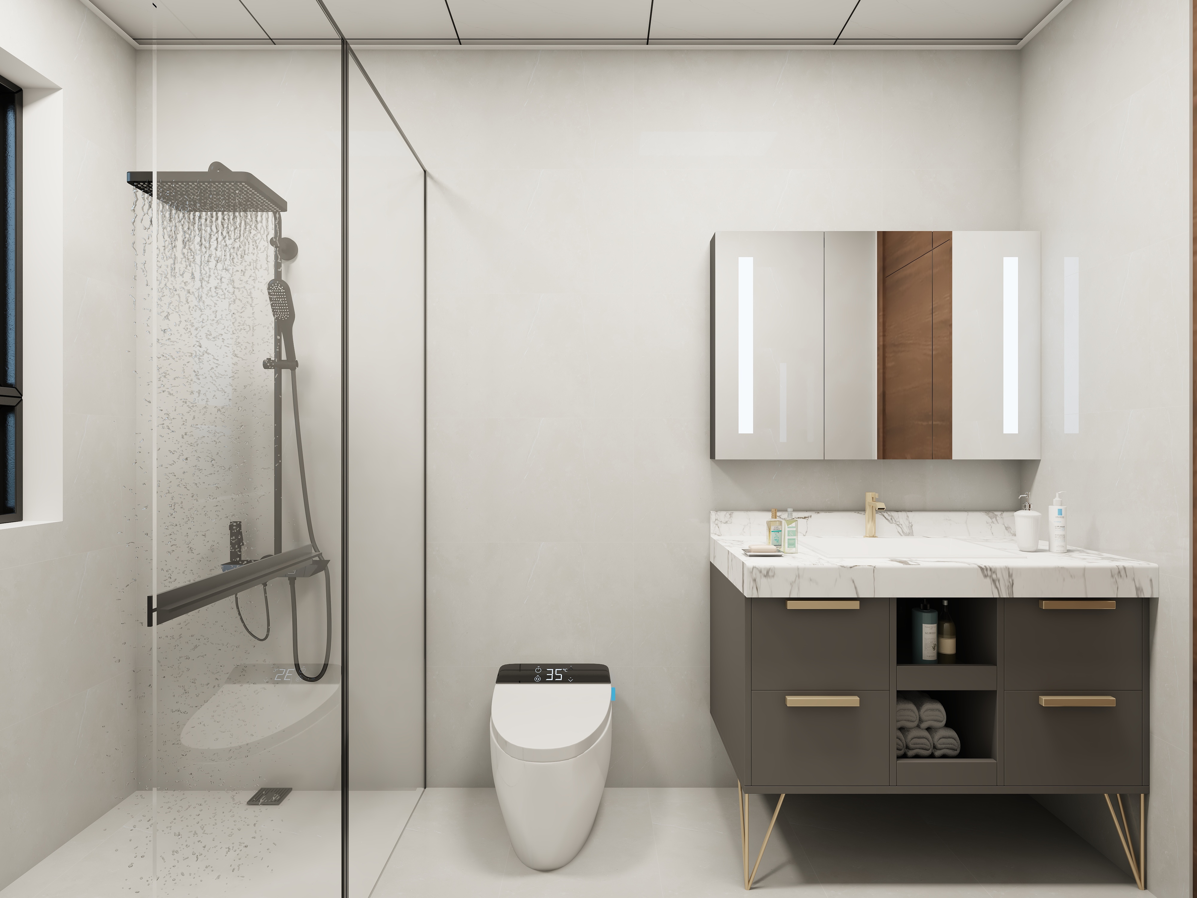 野狼盼月6661-兰州新区绿地六期现代简约99㎡3室装修效果图