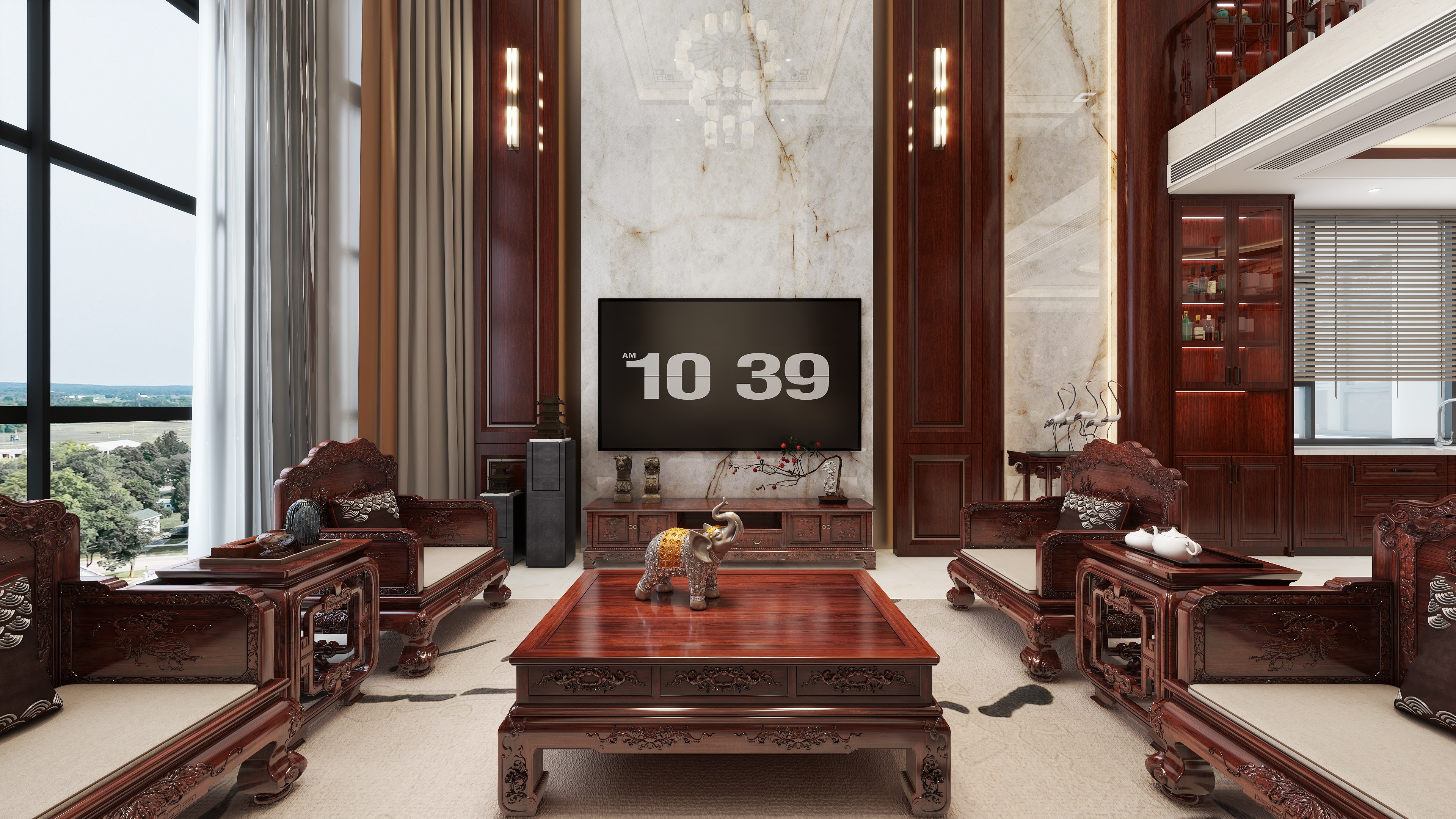 安星墅装设计-湘乡贺总别墅-新中式-装修设计方案