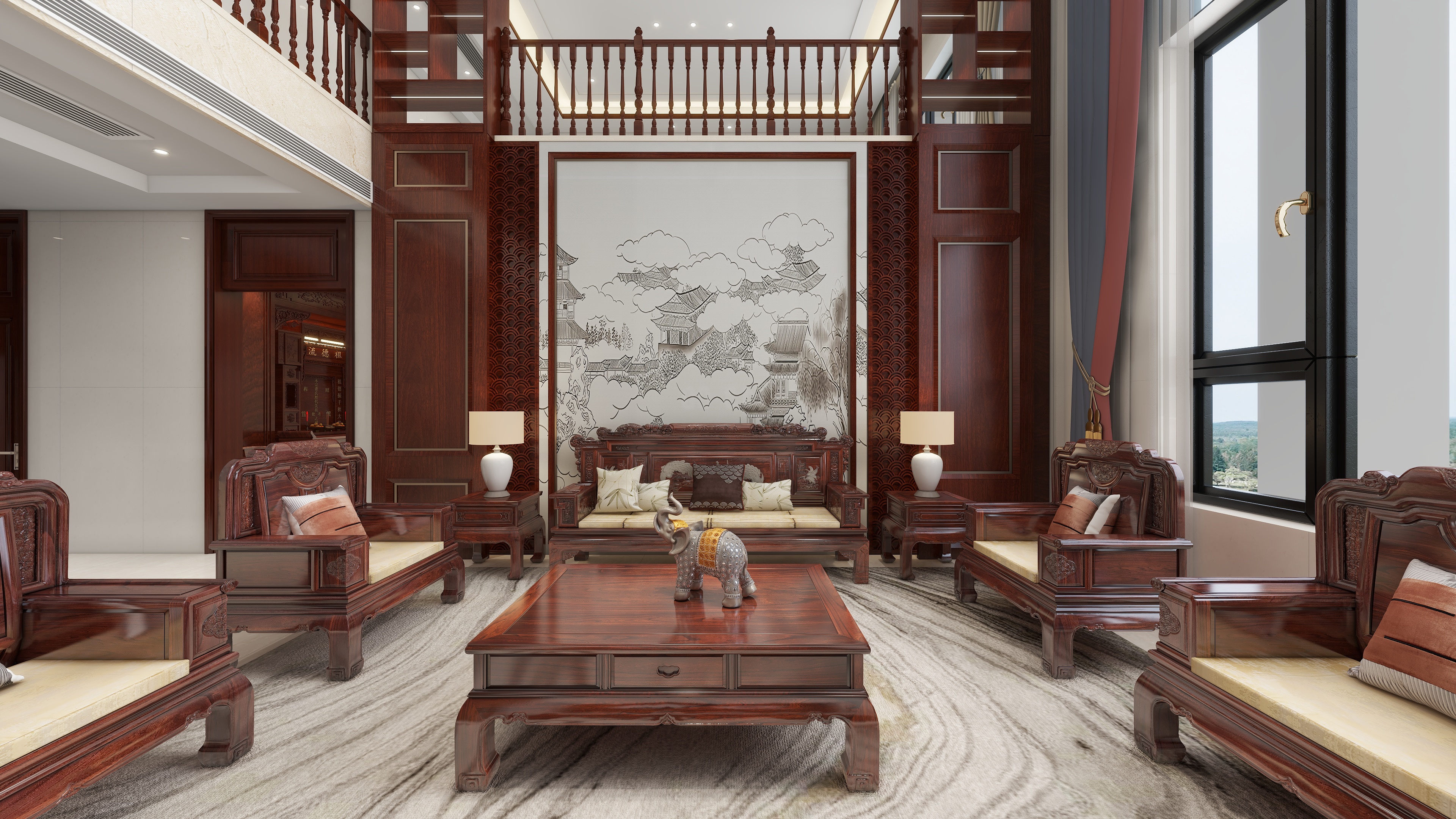 安星墅装设计-谭总中式别墅-装修设计方案
