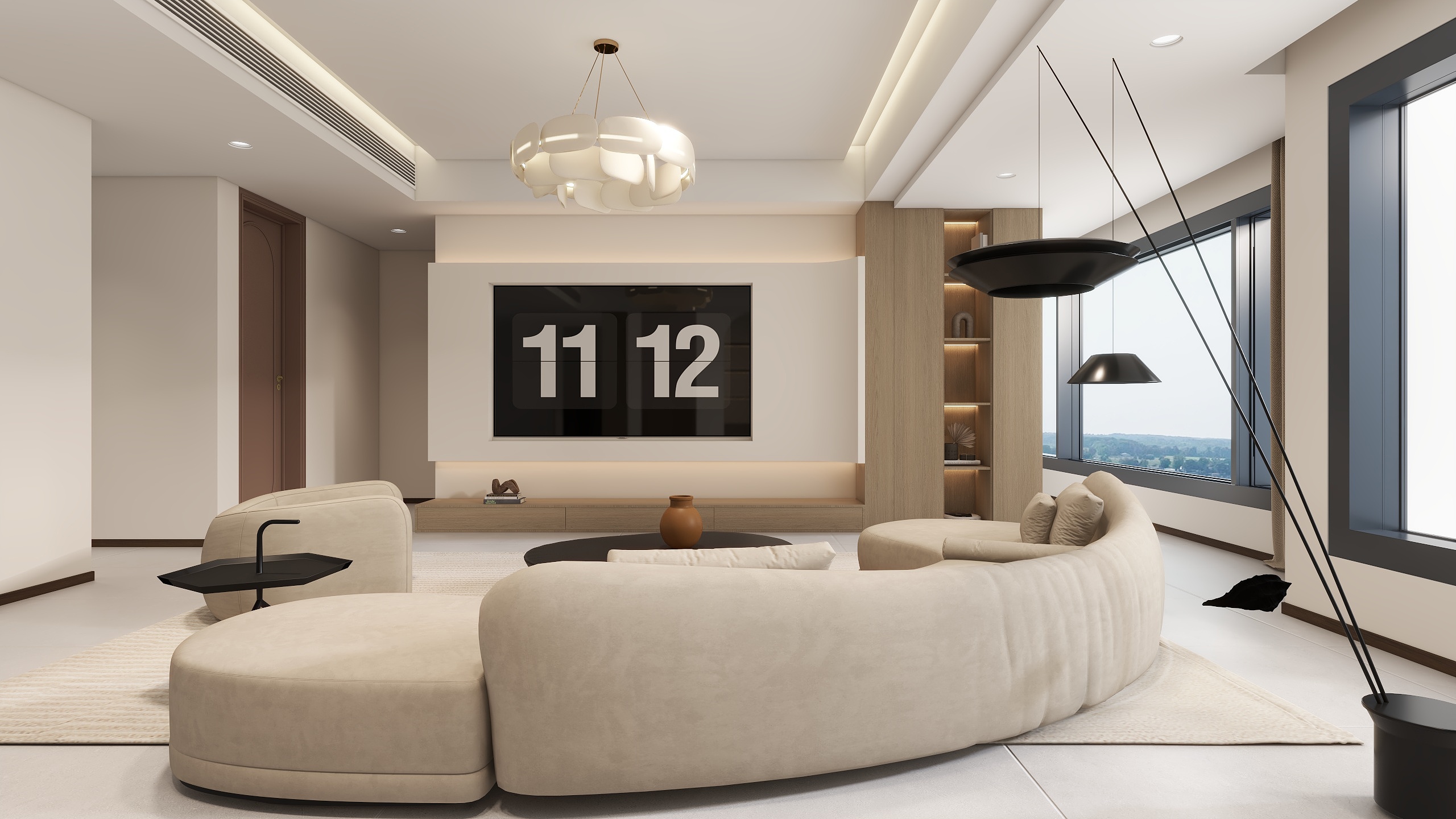 雾见山-云鼎城奶油142㎡3室装修效果图