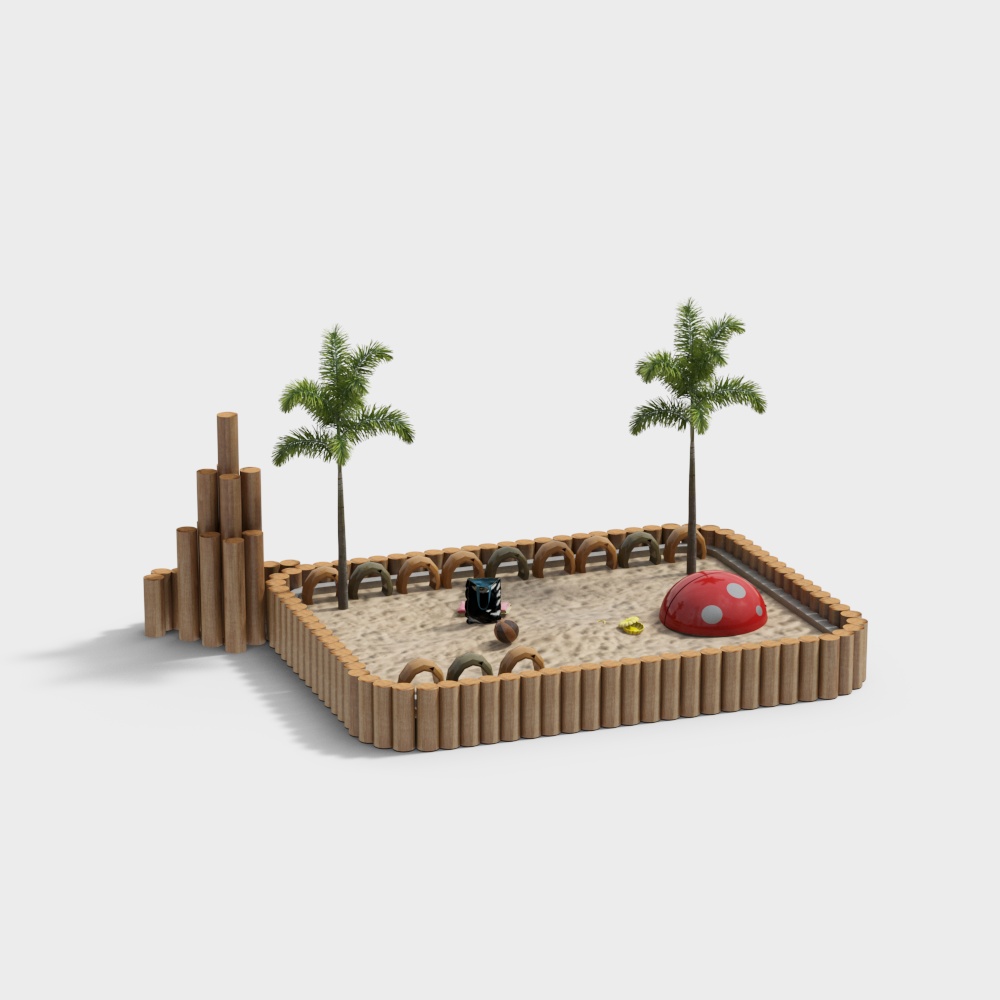 游乐场沙池3D模型