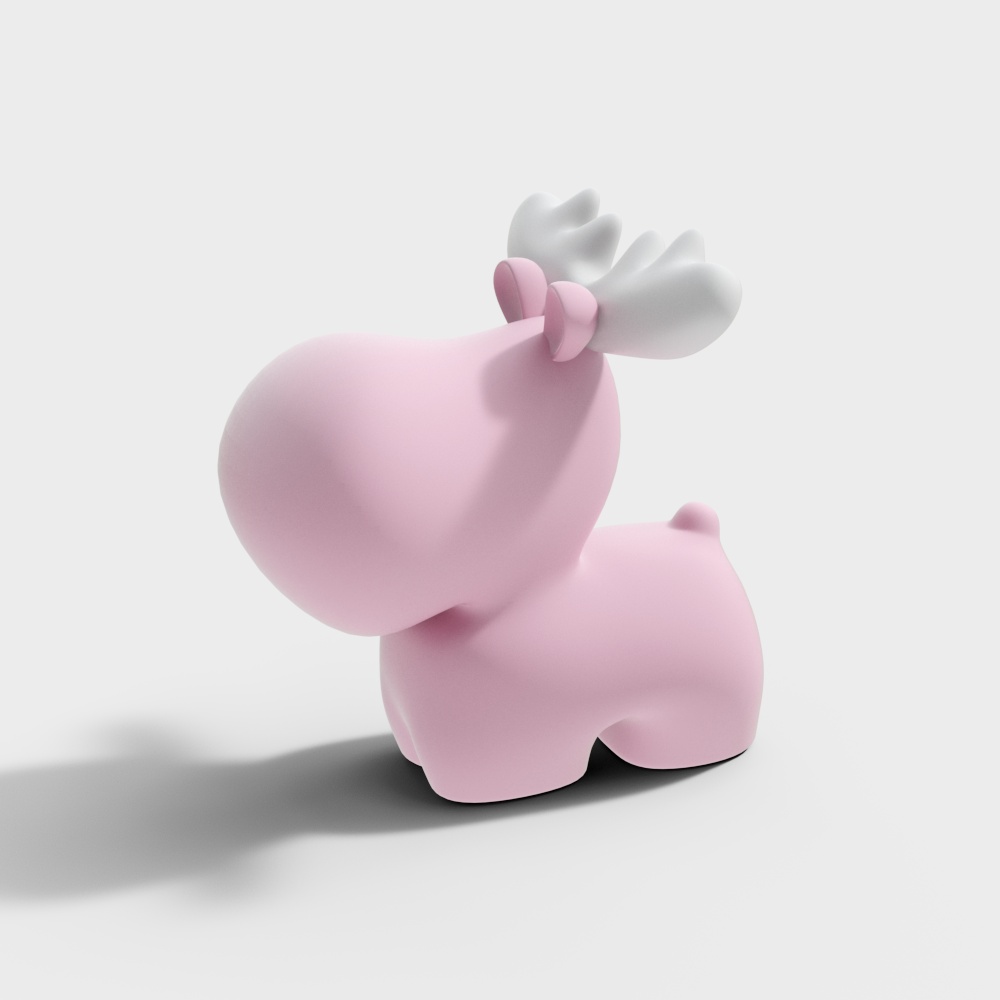 北欧简约鹿摆件3D模型