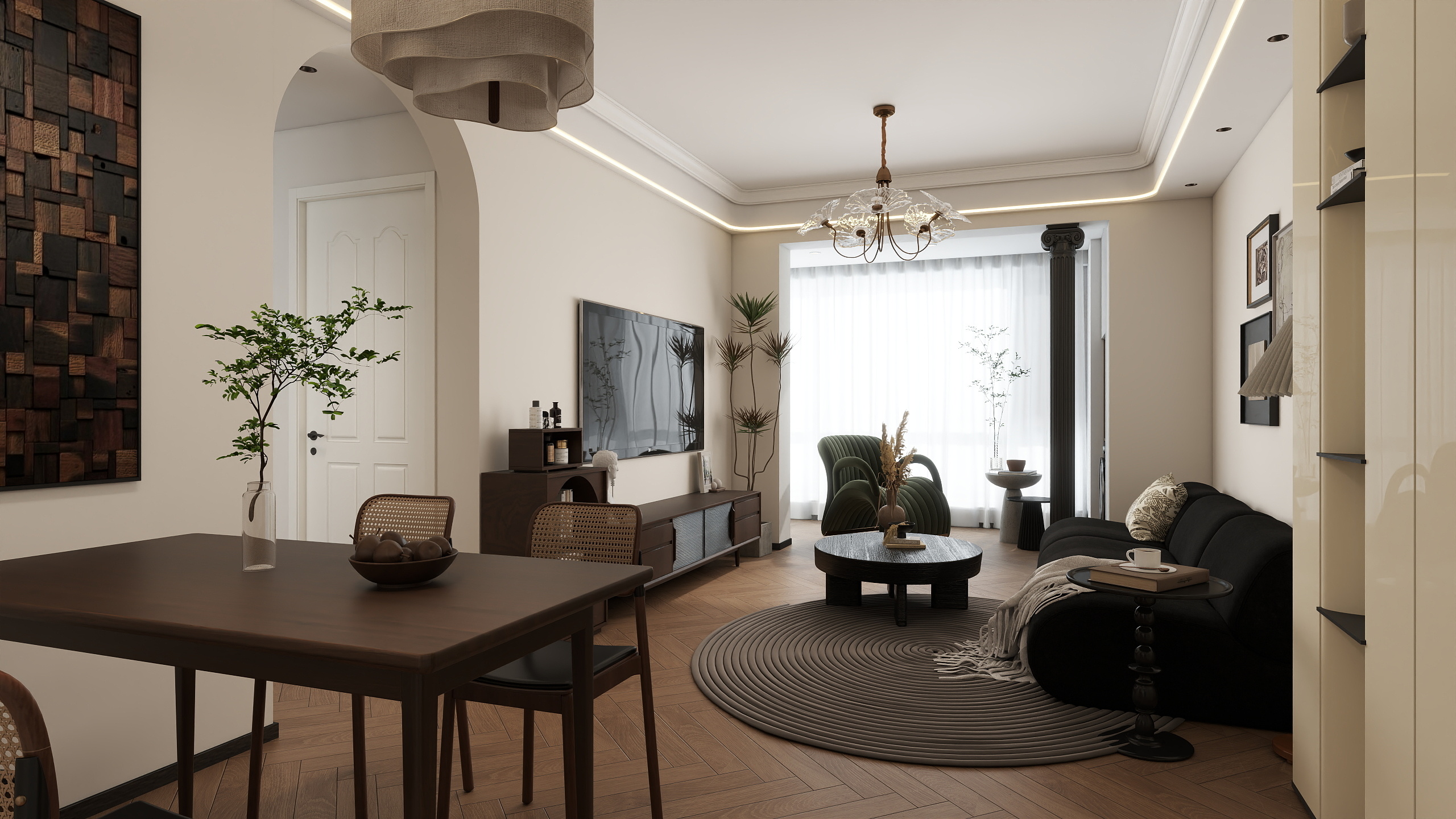 阿宇设计-越秀102户型中古-装修设计方案